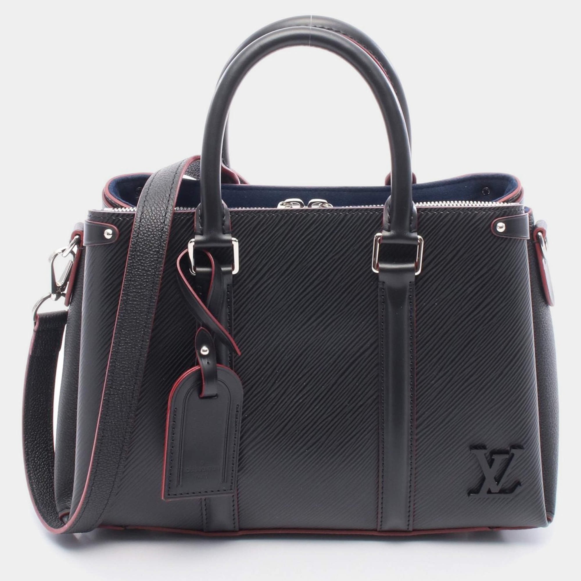 Pre Owned Louis Vuitton Soufflot BB Noir Epi Leather Handbag