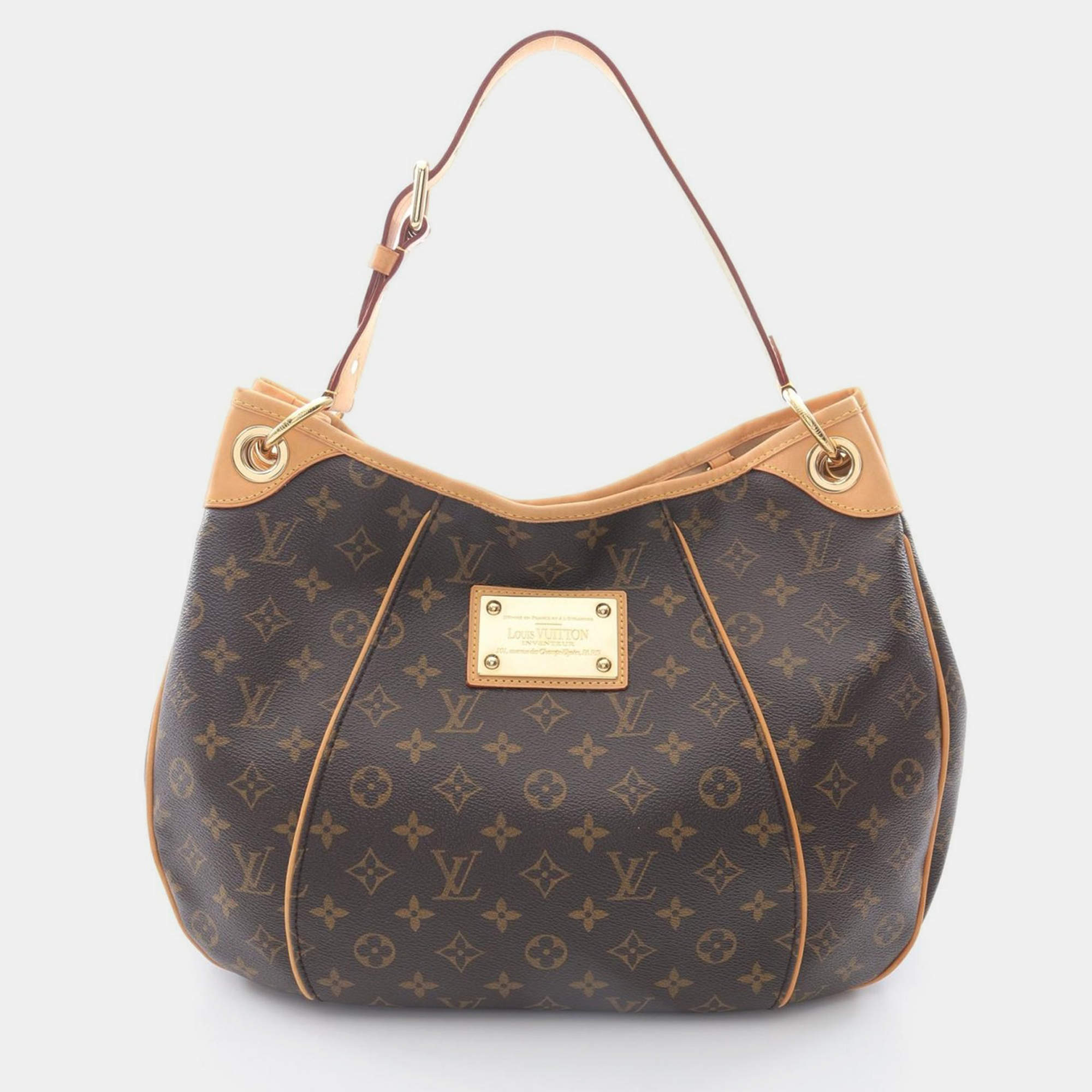 Pre Owned Louis Vuitton Galliera PM Brown Monogram Canvas Shoulder Bag