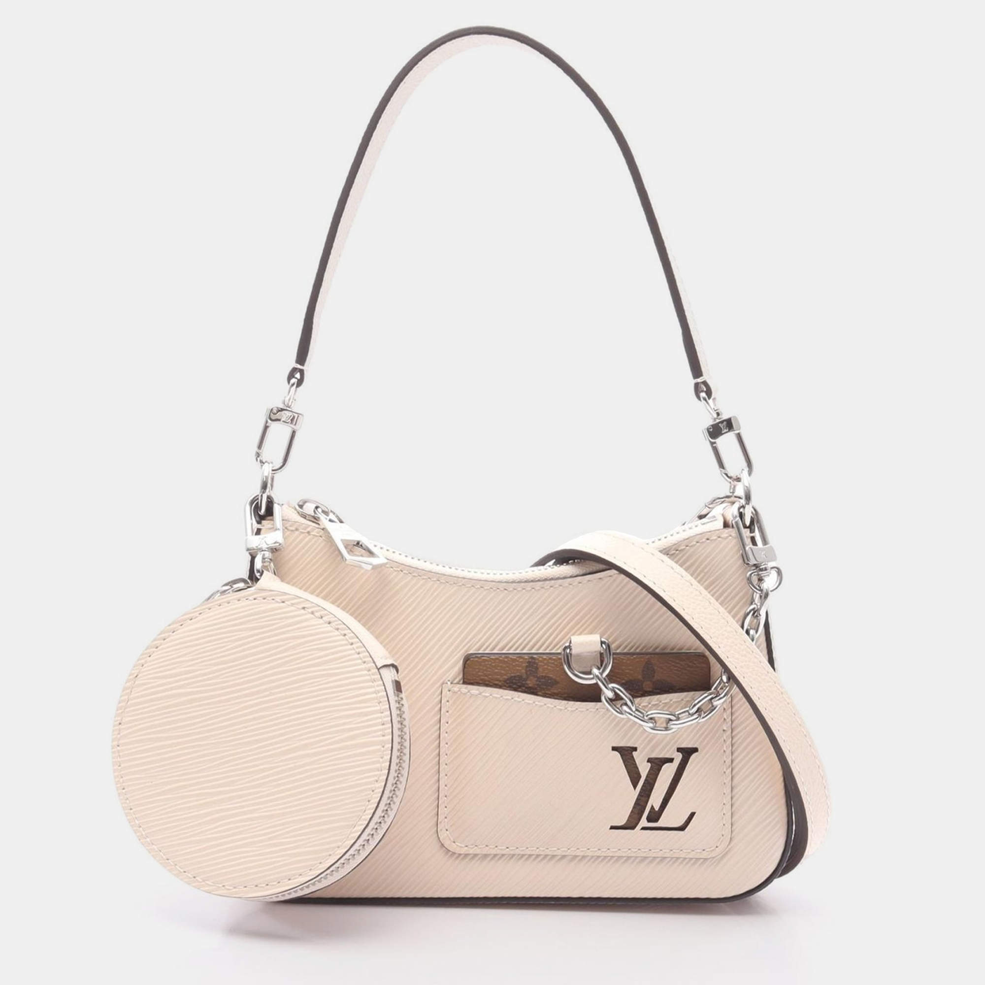 Pre Owned Louis Vuitton Marellini Beige Epi Leather Shoulder Bag