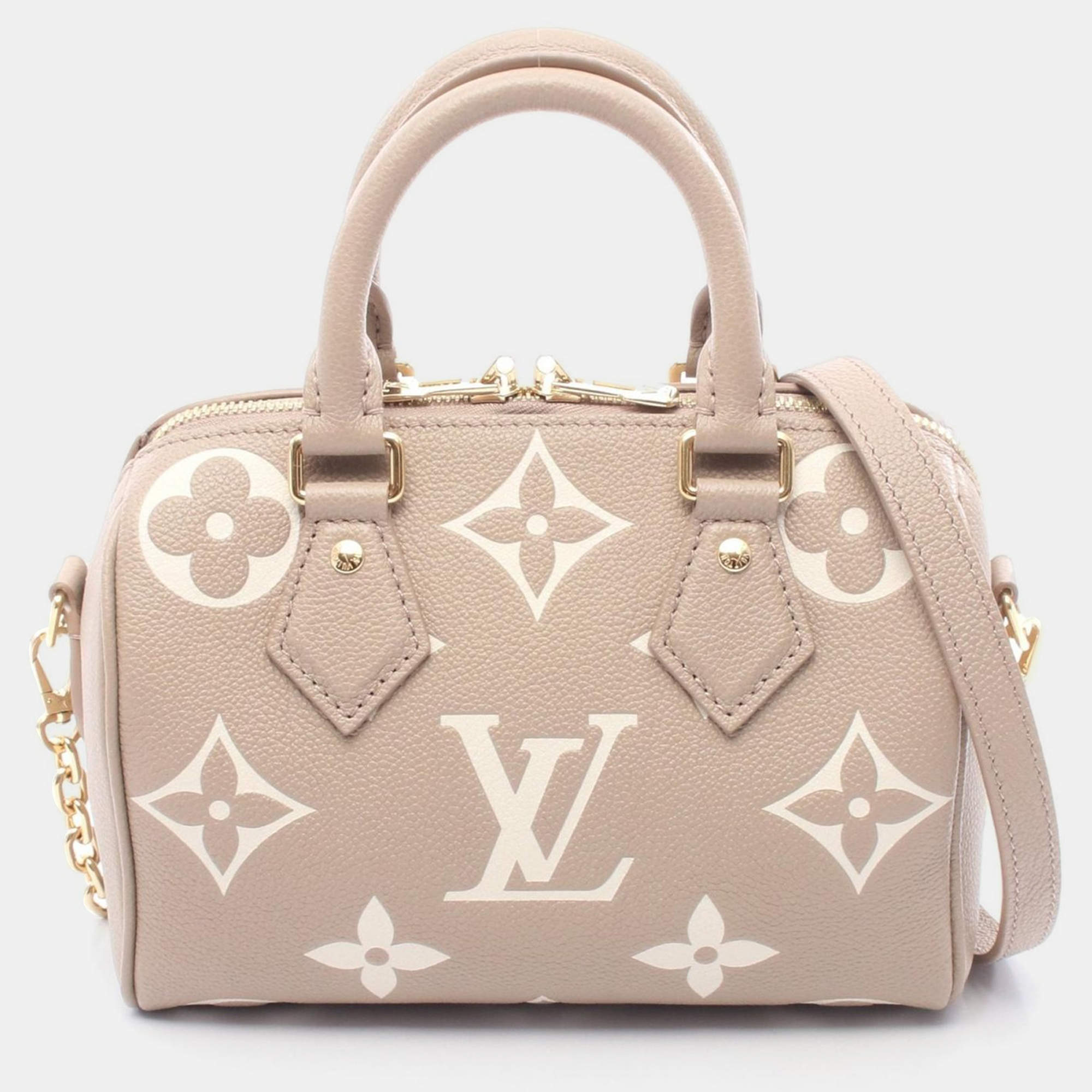 Pre Owned  Louis Vuitton Speedy Bandoulière 20 Tourterelle Cream Leather Handbag
