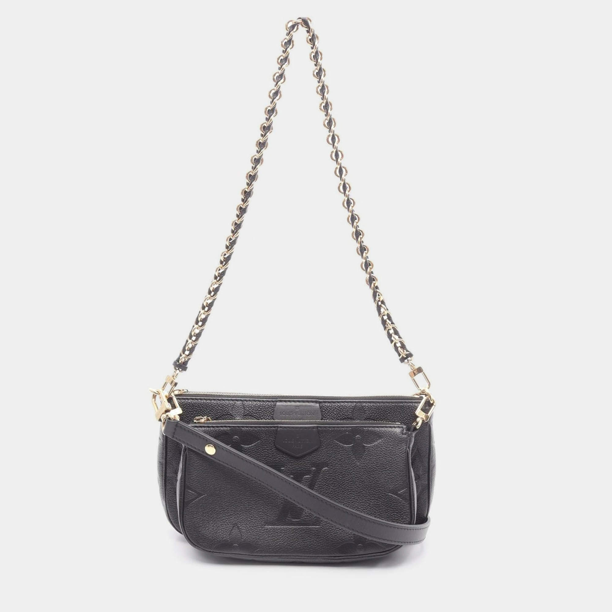 Pre Owned  Louis Vuitton Multi Pochette Accessoires Monogram Black Chain Shoulder Bag