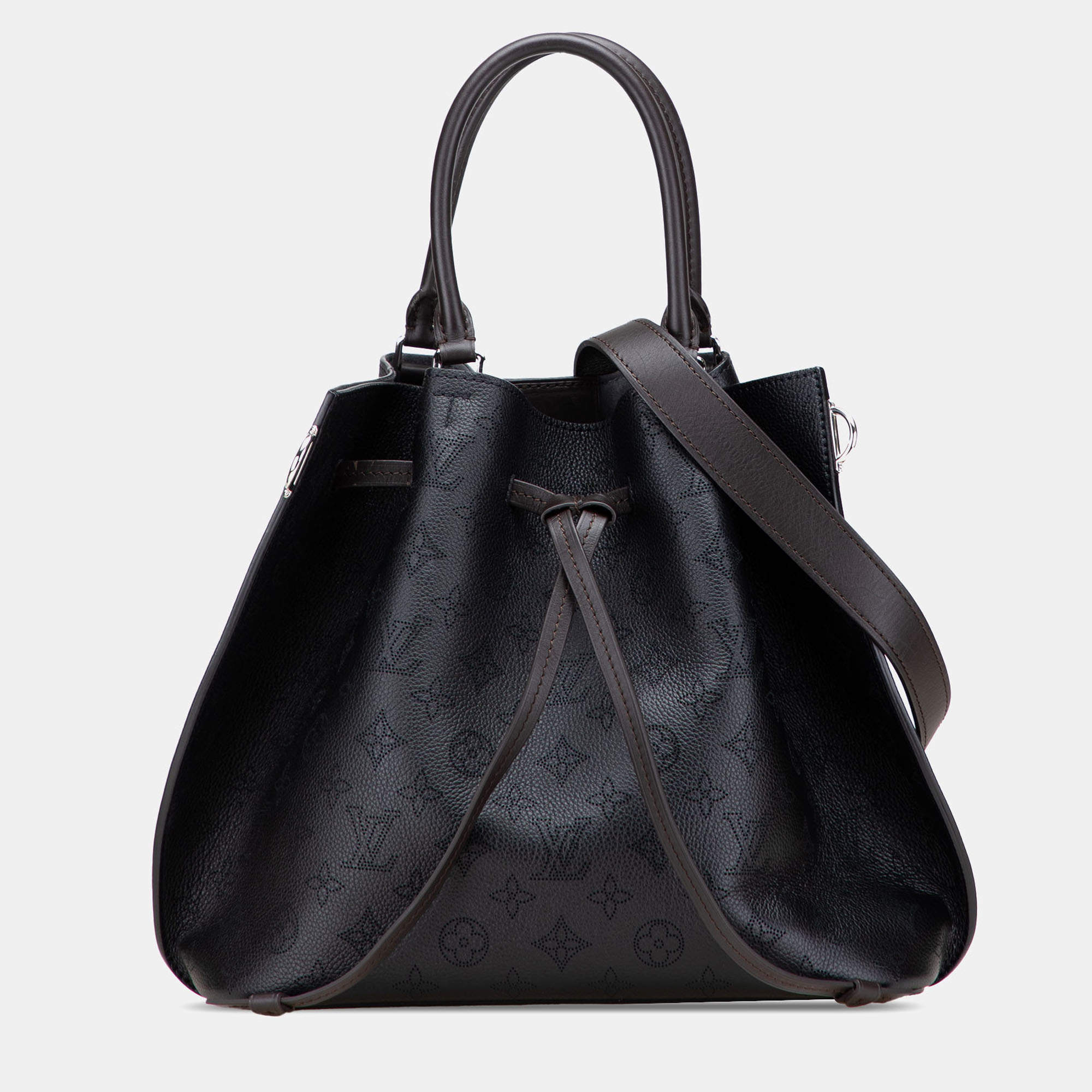 Pre Owned Louis Vuitton Black Monogram Mahina Girolata