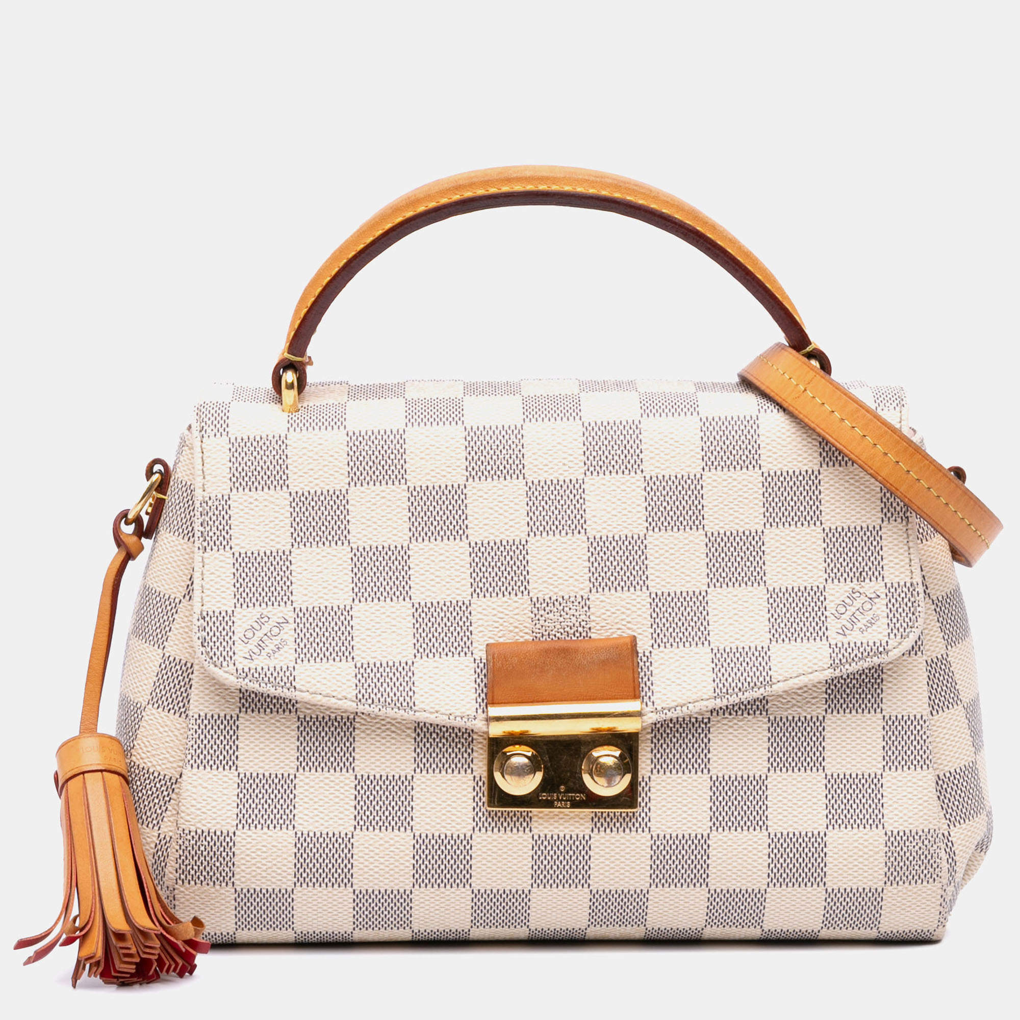 Pre Owned Louis Vuitton White Damier Azur Croisette