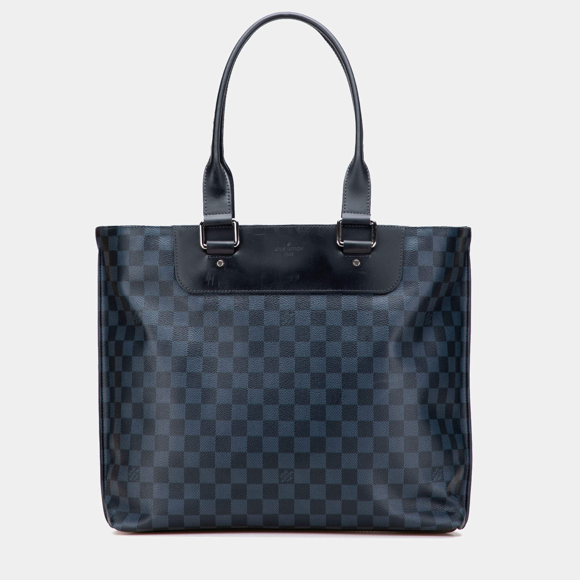 Pre Owned Louis Vuitton Blue Damier Cobalt Cabas Voyage