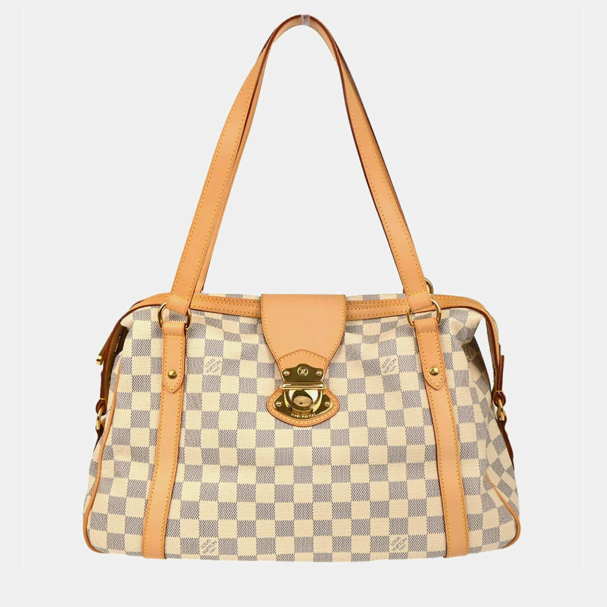 Pre Owned Louis Vuitton Stresa PM Damier Azur Coated Canvas Shoulder Bag