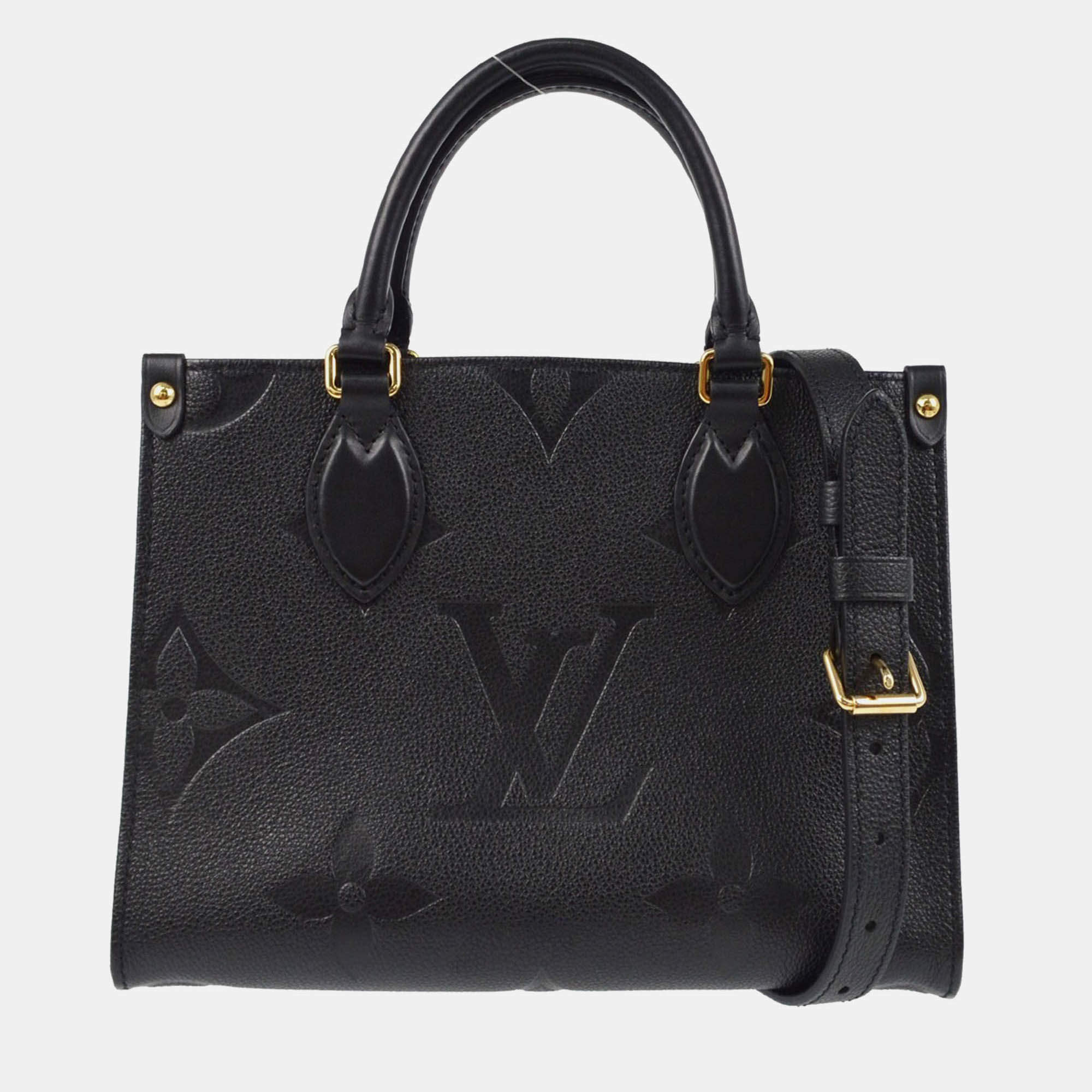 Pre Owned Louis Vuitton Black Empreinte Onthego PM 2way Tote Bag