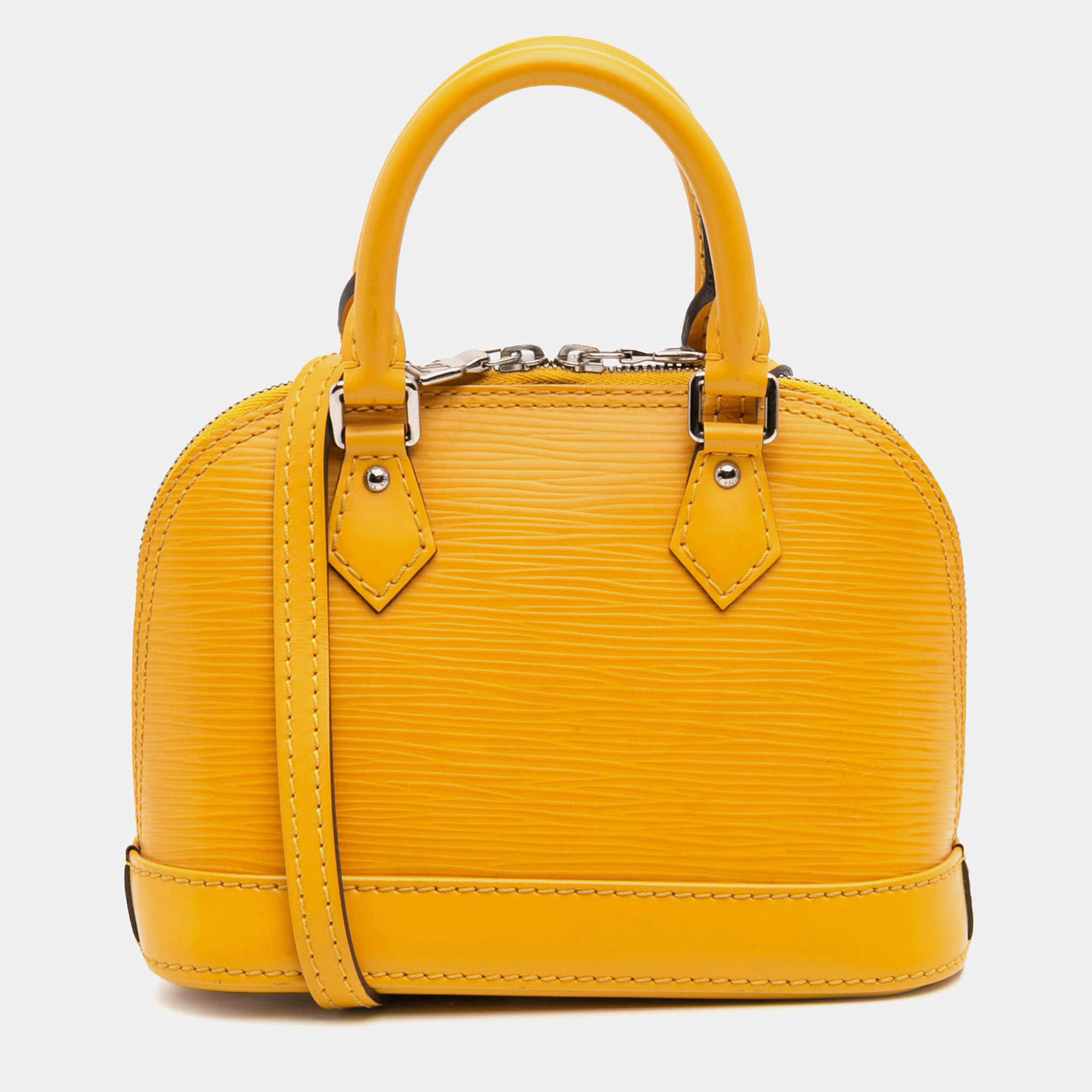 Pre Owned Louis Vuitton Yellow Epi Nano Alma