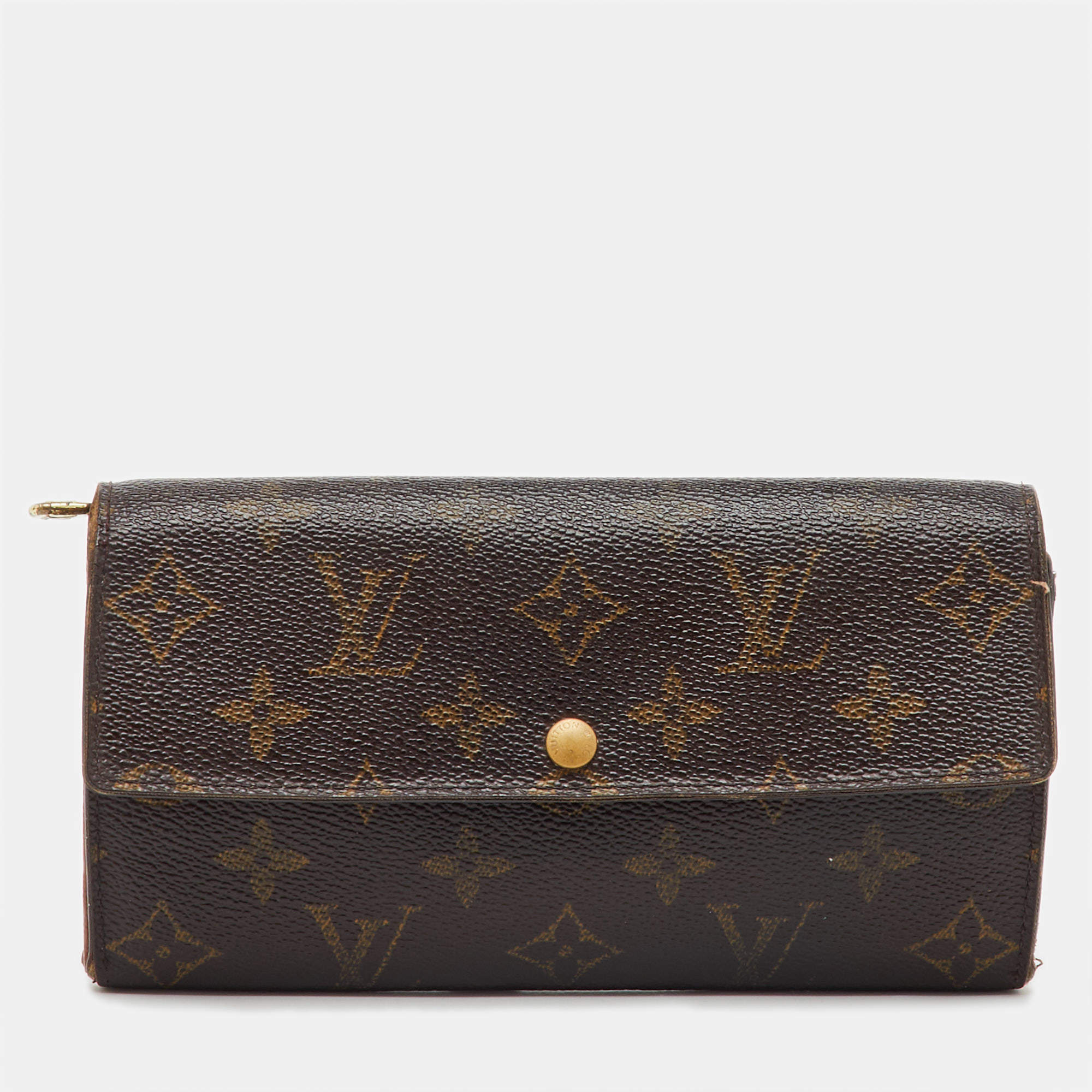Pre Owned Louis Vuitton Monogram Canvas Sarah Long Wallet