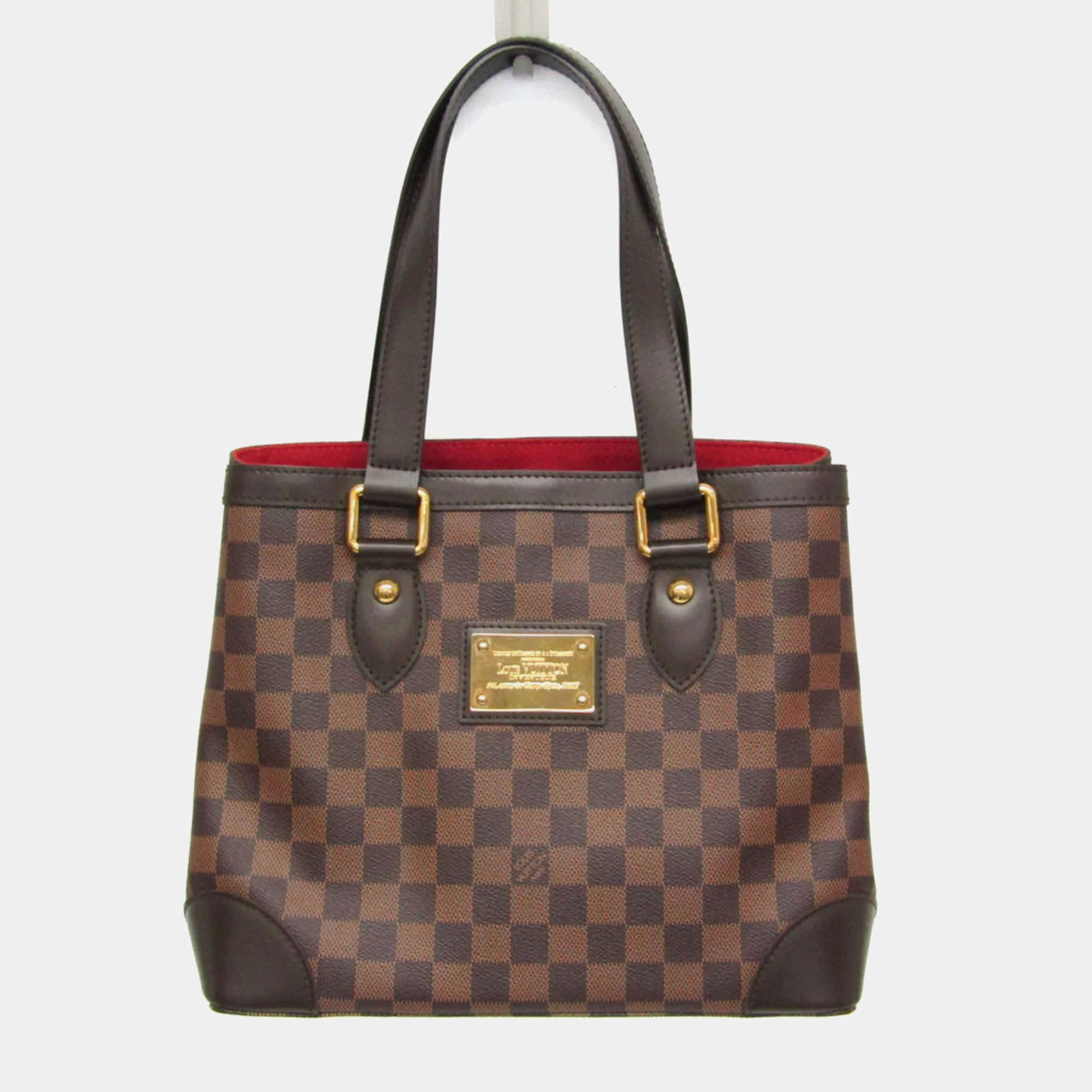Pre Owned Louis Vuitton Hampstead PM Damier Ebene Canvas Handbag