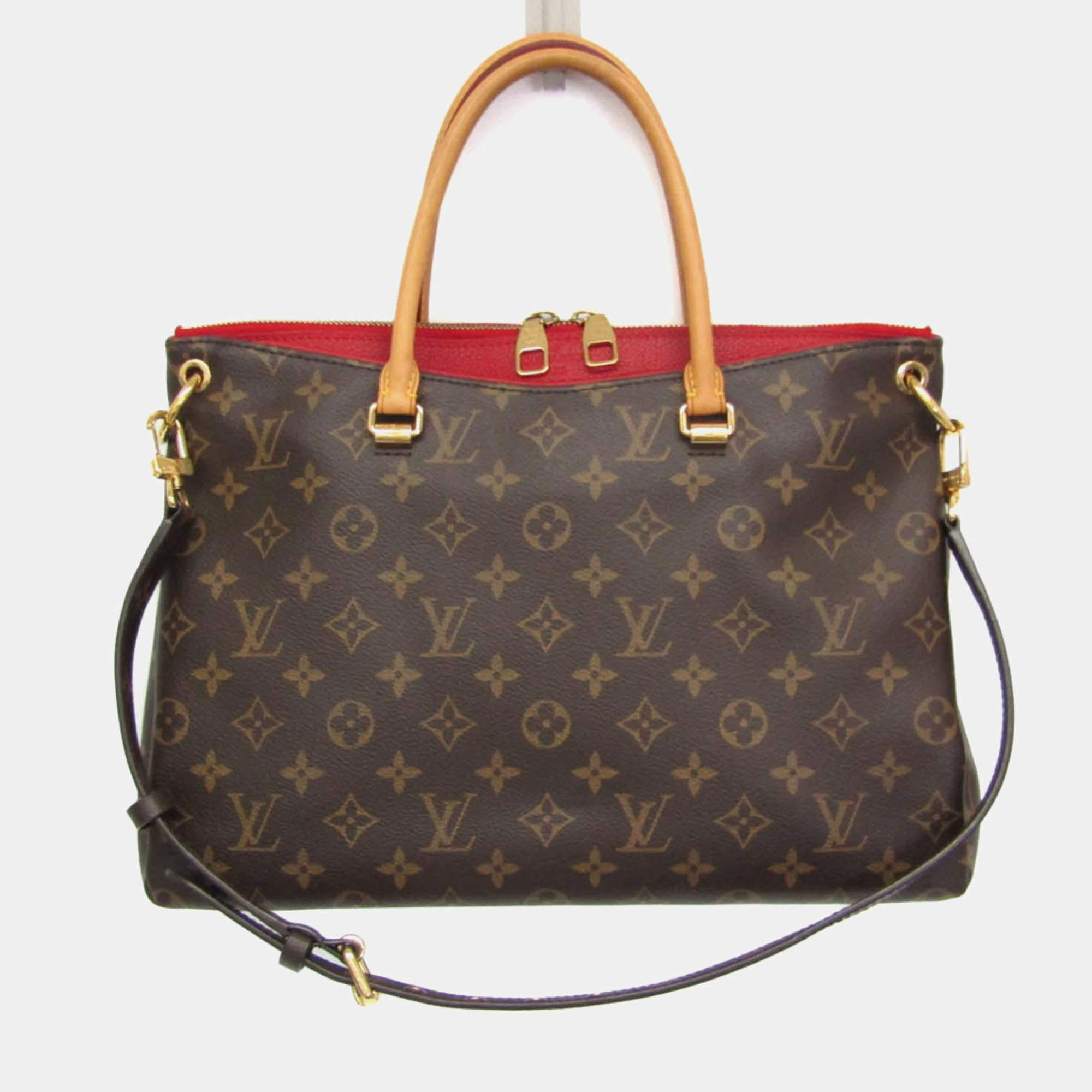 Pre Owned Louis Vuitton Pallas Monogram Cerise Canvas Handbag