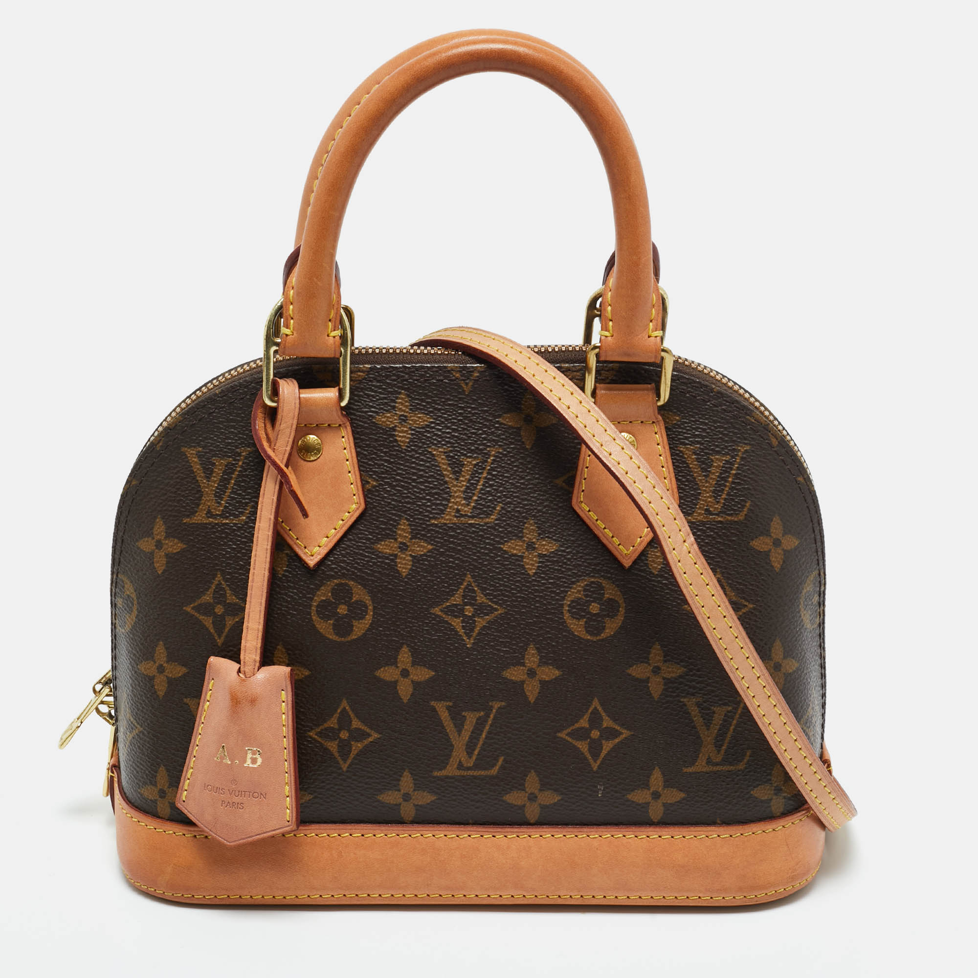مملوكة مسبقًا حقيبة لوي فيتون ألما بي بي قماش مونوغرام