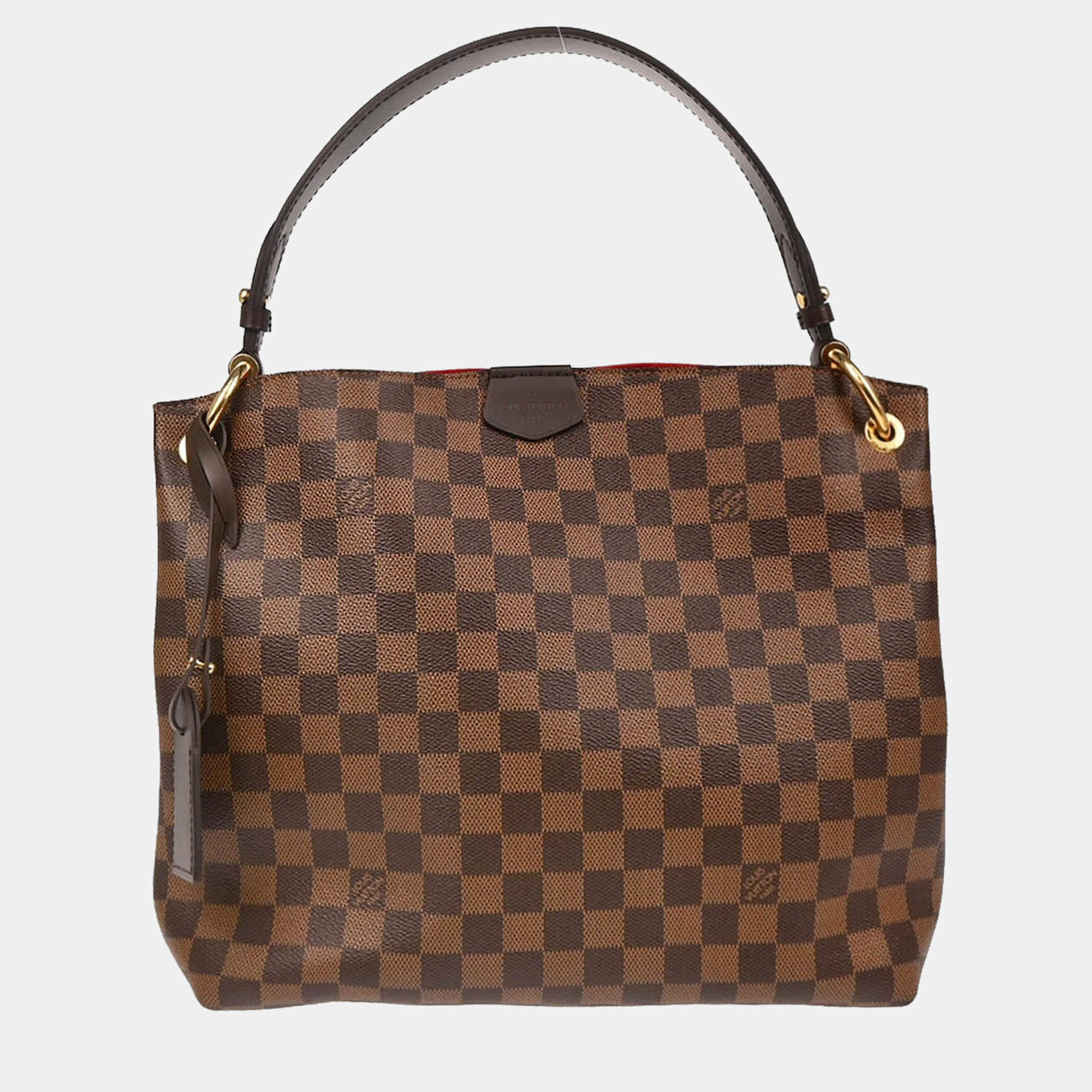 Pre Owned Louis Vuitton Graceful PM Damier Ebene Canvas Handbag