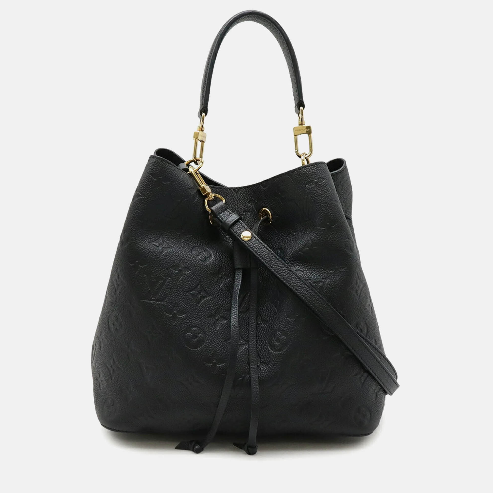 Pre Owned Louis Vuitton Neonoe BB Black Monogram Empreinte Leather Shoulder Bag
