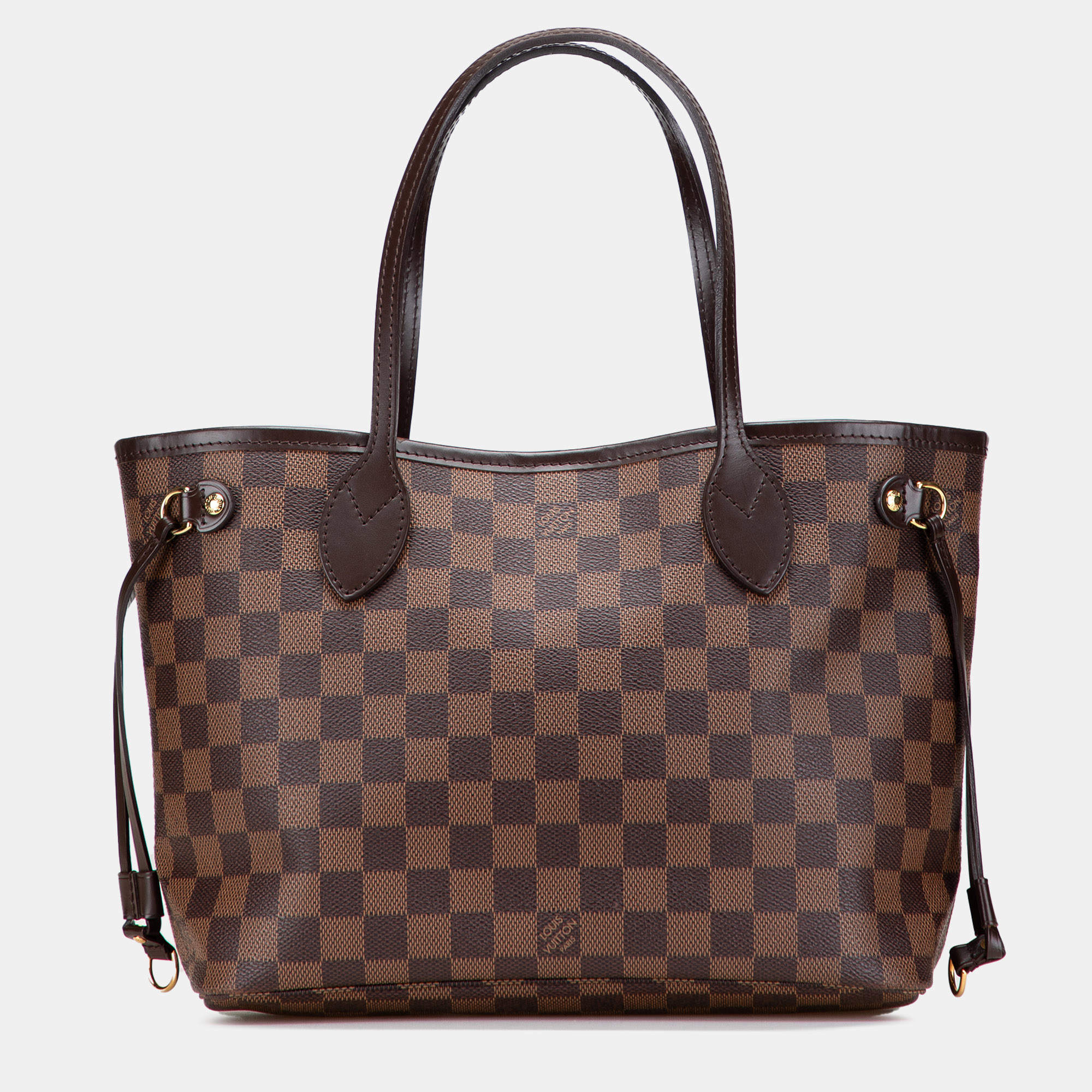 Pre Owned Louis Vuitton Brown Damier Ebene Neverfull PM