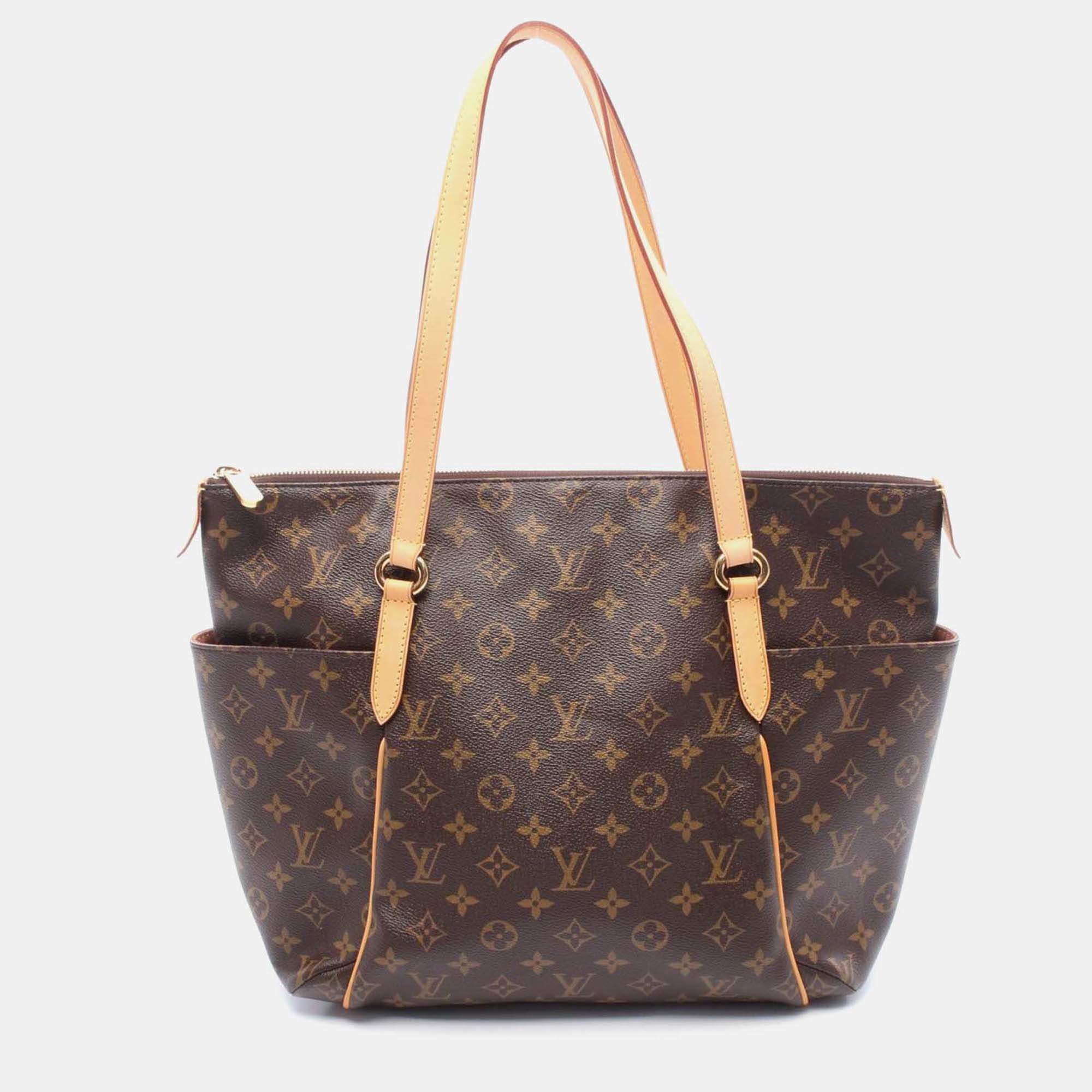 Pre Owned Louis Vuitton Totally Mm Shoulder Tote Bag M56689 Monogram Canvas Brown Used Lv