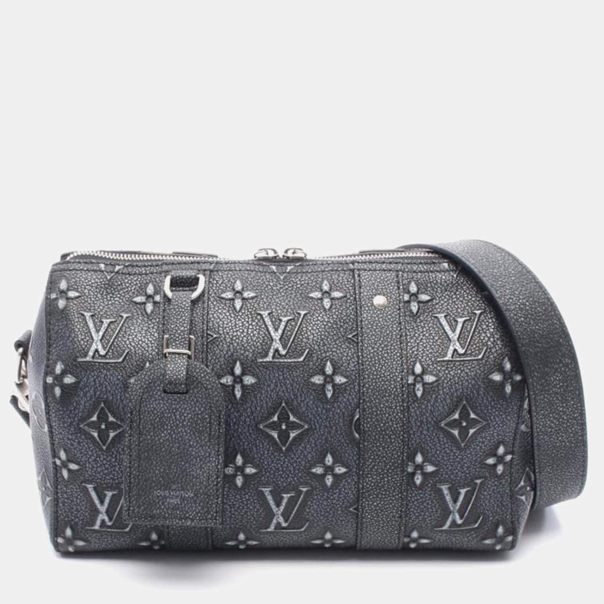 Pre Owned Louis Vuitton City Keepall Monogram Charcoal