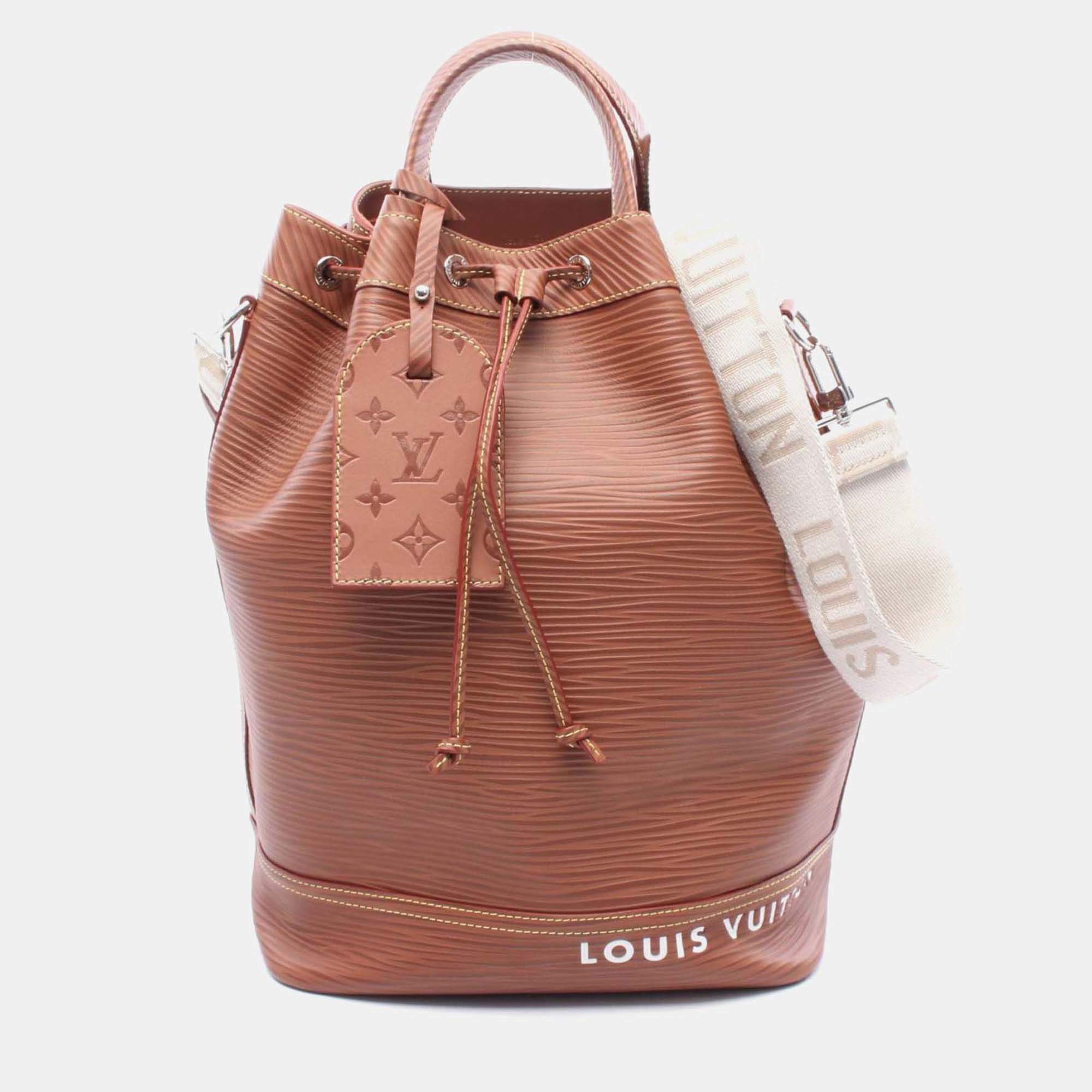 Pre Owned Louis Vuitton Maxi Noe Sling Shoulder Handbag M23117 Epi Leather Brown Cognac