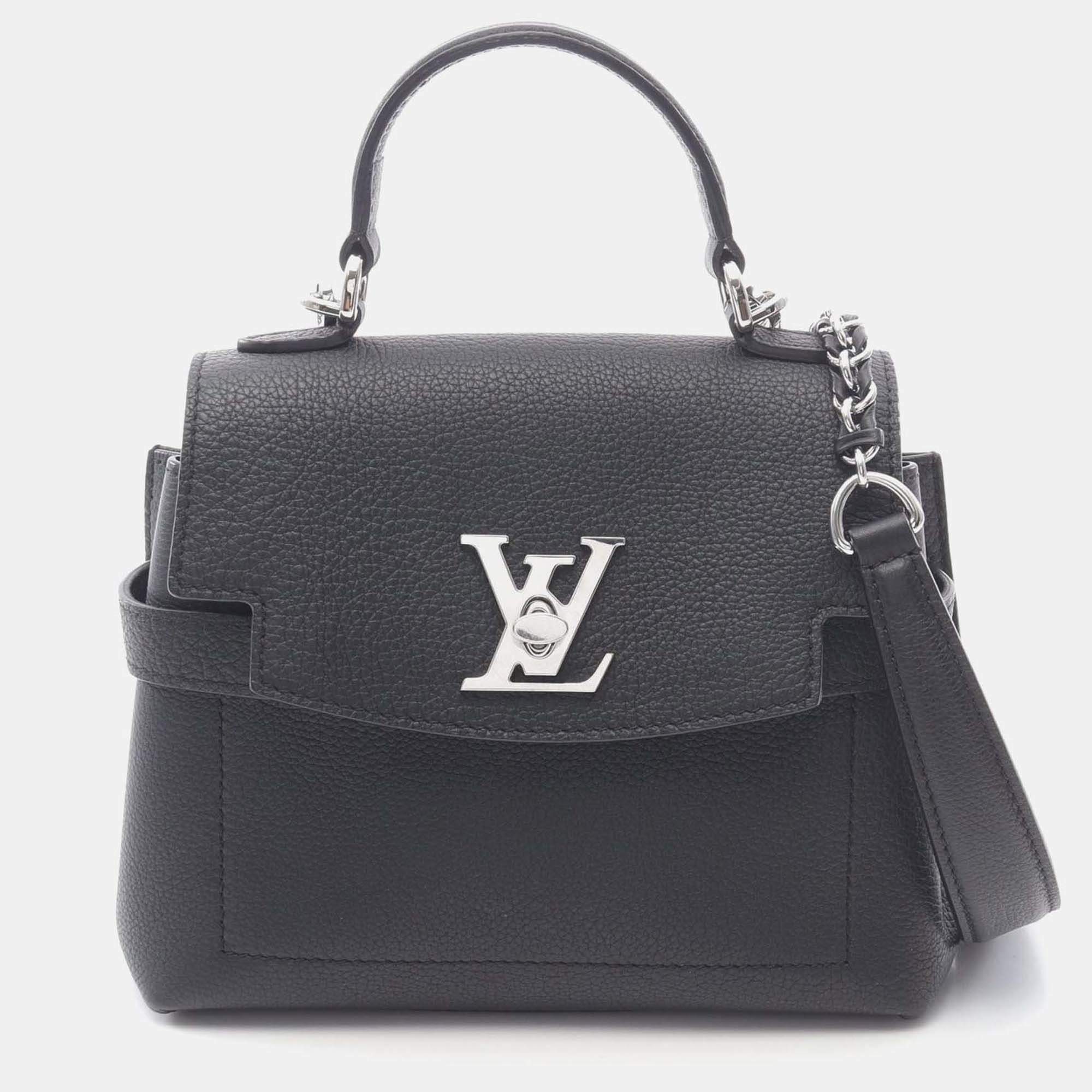 Pre Owned Louis Vuitton Lockme Ever Mini 2Way Shoulder Handbag M20997 Leather Black Used