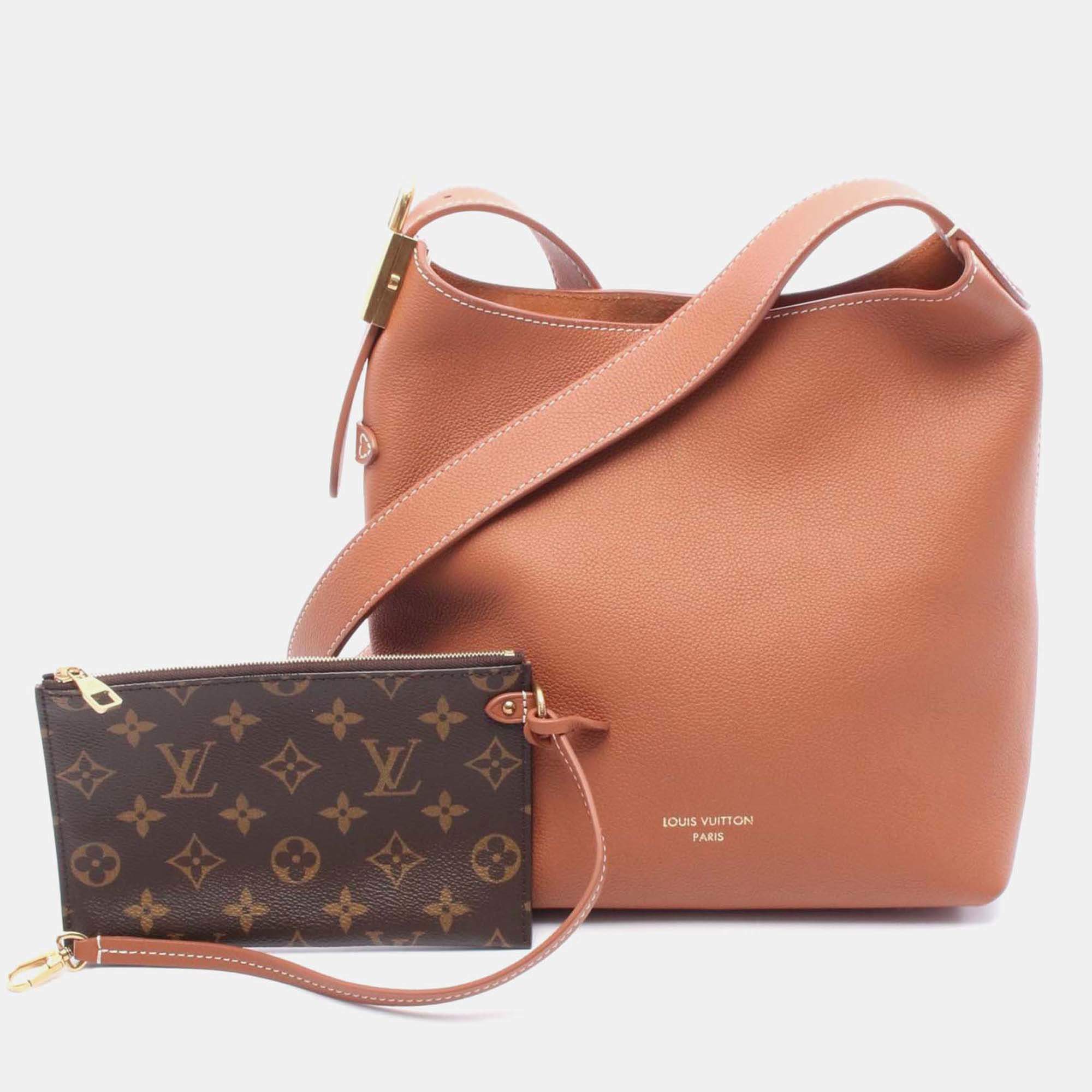 Pre Owned Louis Vuitton Low Key Hobo Pm Shoulder Bag M25354 Leather Brown Used Women Lv