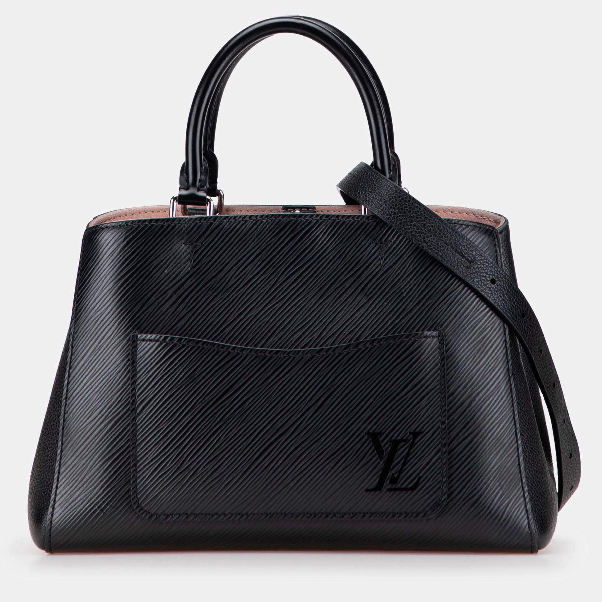 Pre Owned Louis Vuitton Black Epi Marelle Satchel