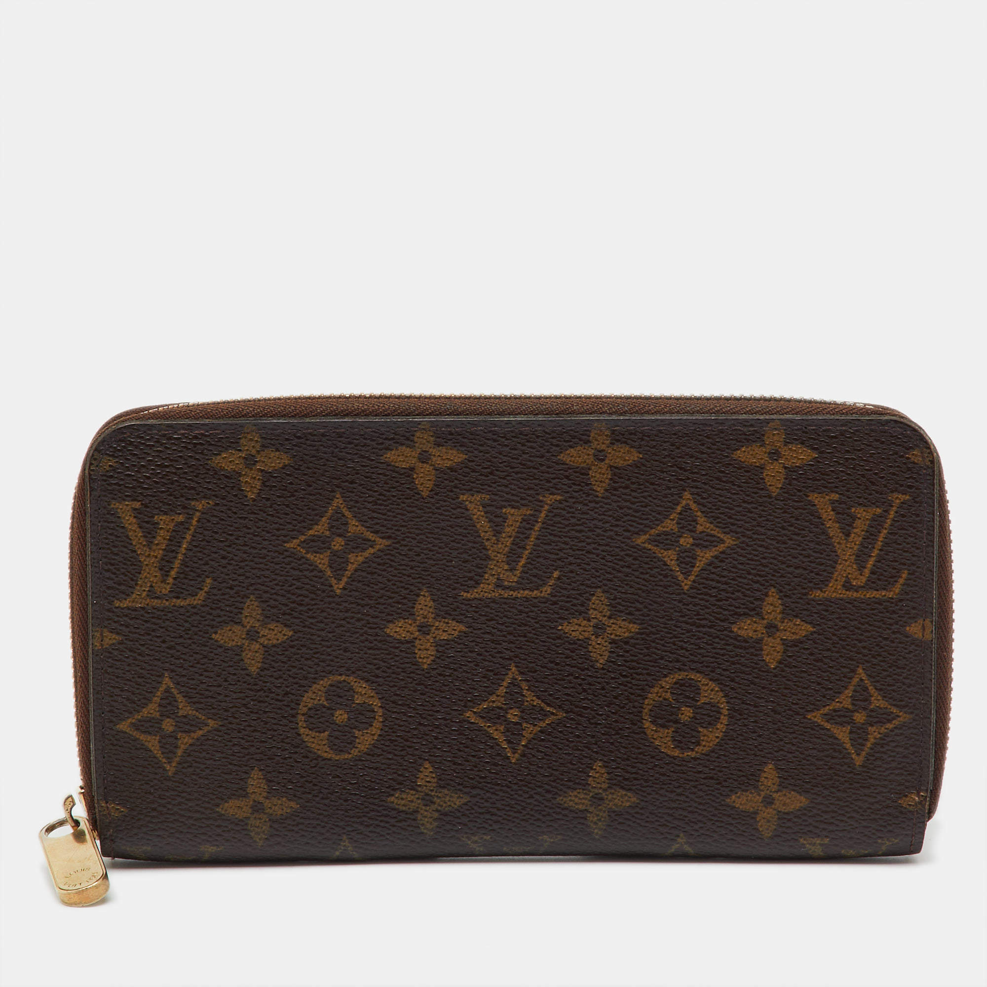 Pre Owned Louis Vuitton Monogram Canvas Zippy Wallet