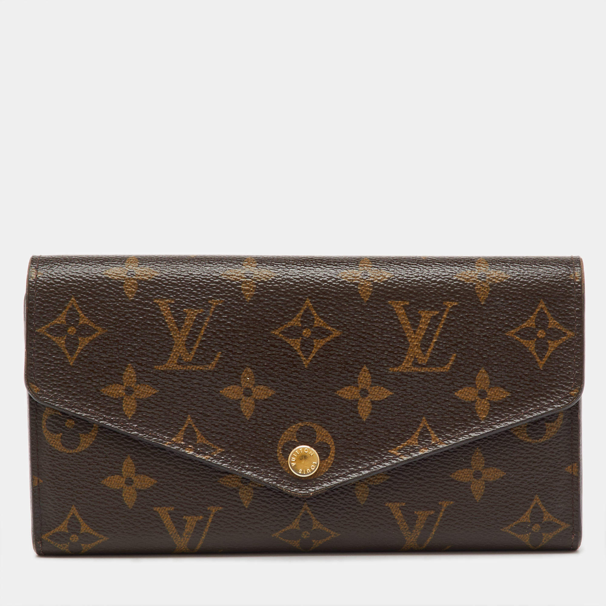 Pre Owned Louis Vuitton Monogram Canvas Sarah Wallet