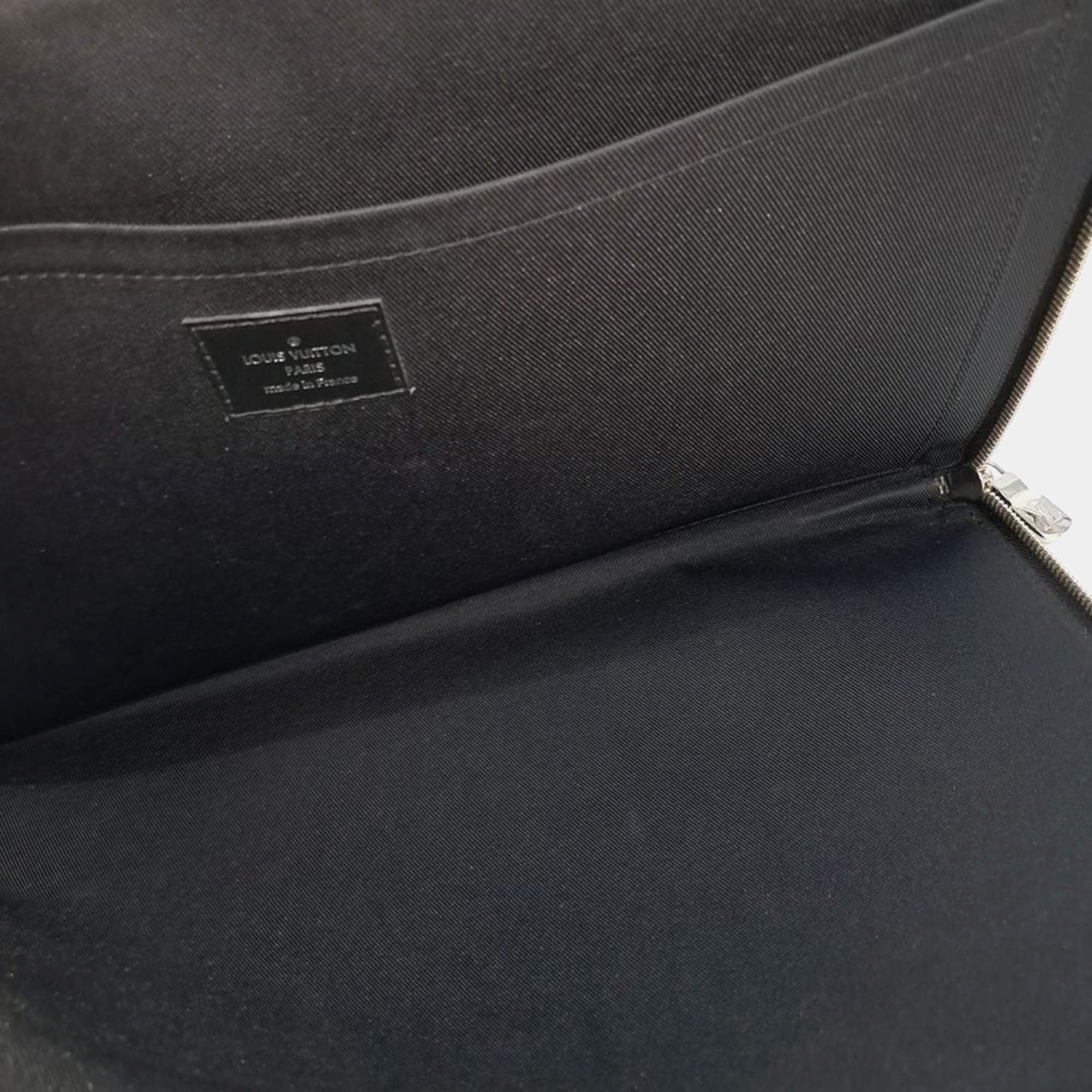 Pre Owned Louis Vuitton Black Coated Canvas Graphite Pochette Jour GM