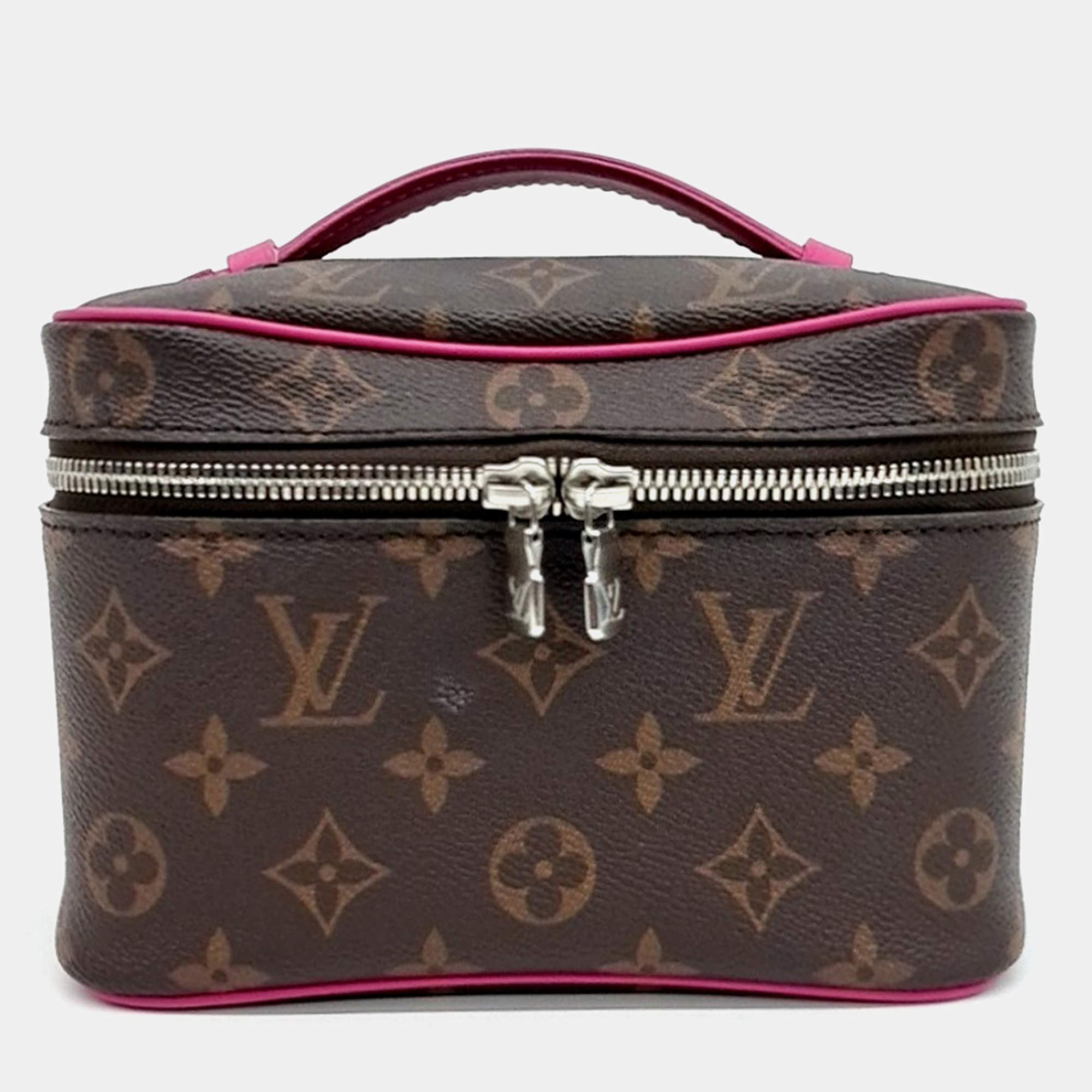 Pre Owned Louis Vuitton Brown Coated Canvas and Leather Nice Mini M46767