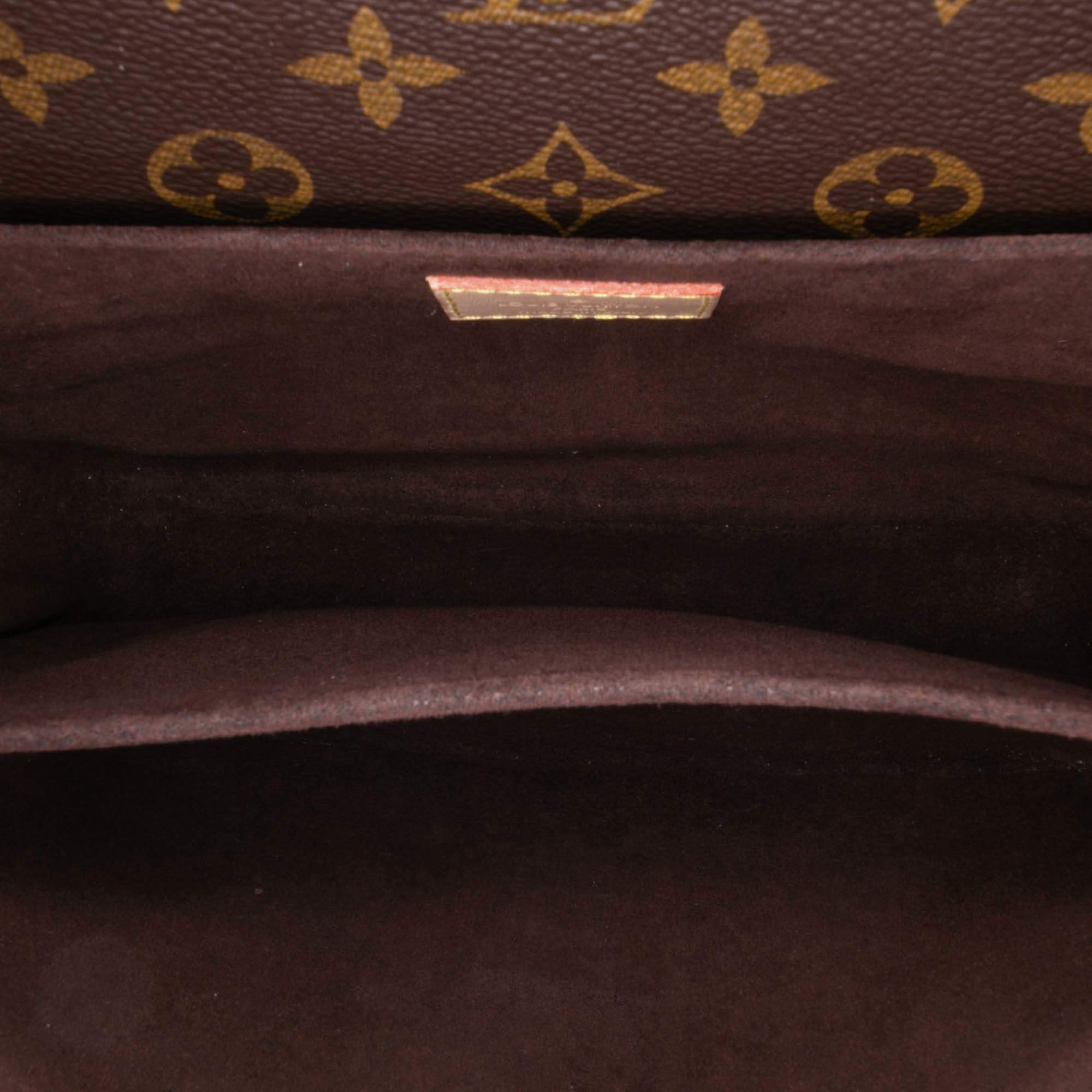 Pre Owned Louis Vuitton Brown Monogram Pochette Metis
