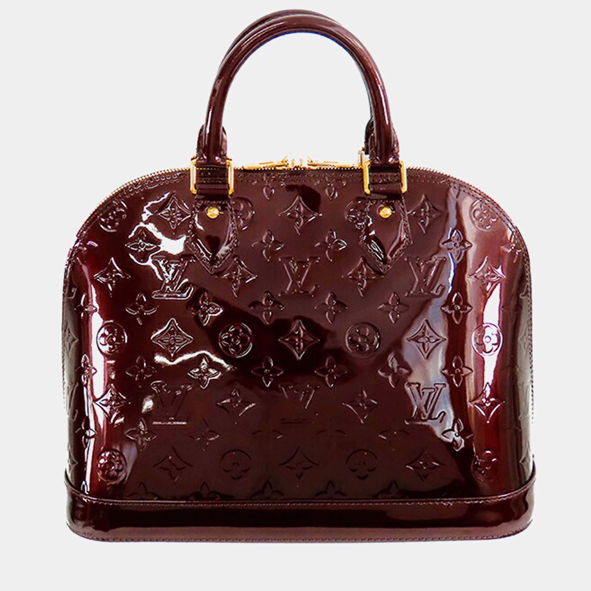 Pre Owned Louis Vuitton Purple Monogram Vernis Alma PM