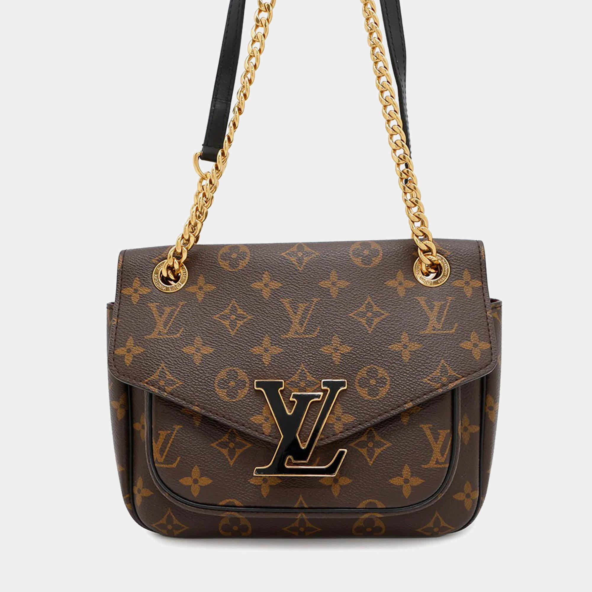 Pre Owned Louis Vuitton Passy Brown Monogram Canvas Handbag