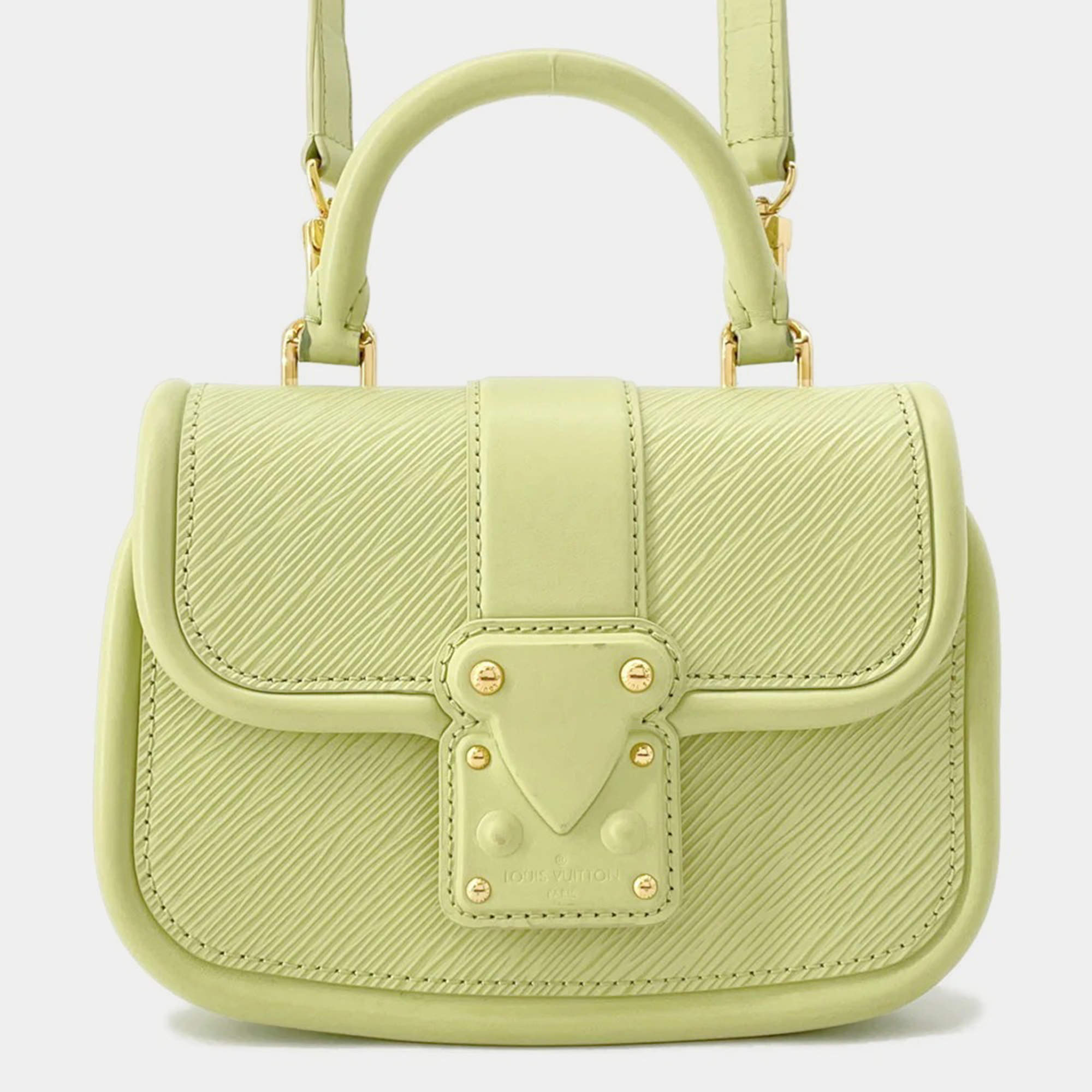 Pre Owned Louis Vuitton Hyde And City Vert Note Epi Leather Shoulder Bag