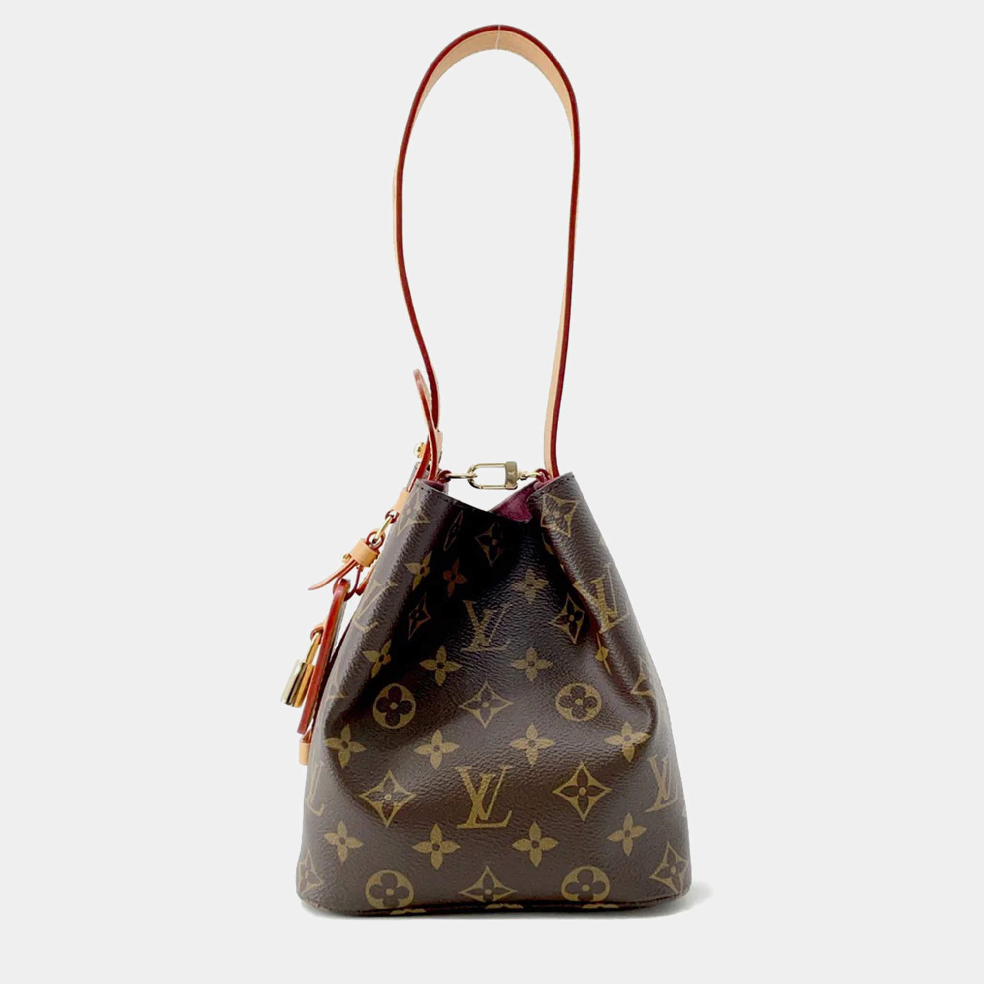 Pre Owned Louis Vuitton All In Bordeaux Monogram Size Bb