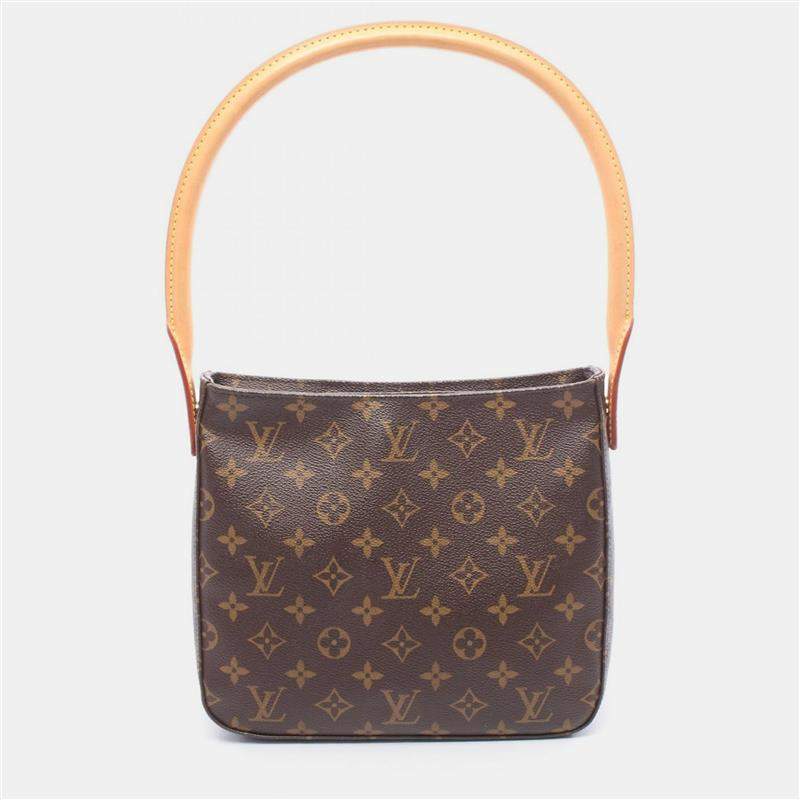 Pre Owned Louis Vuitton Looping MM One Shoulder Bag Monogram Brown