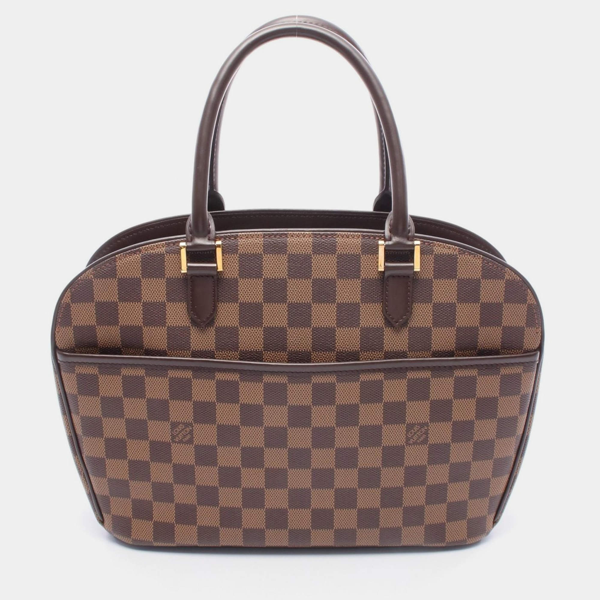 Pre Owned Louis Vuitton Sarria Horizontal Handbag Damier Ebene