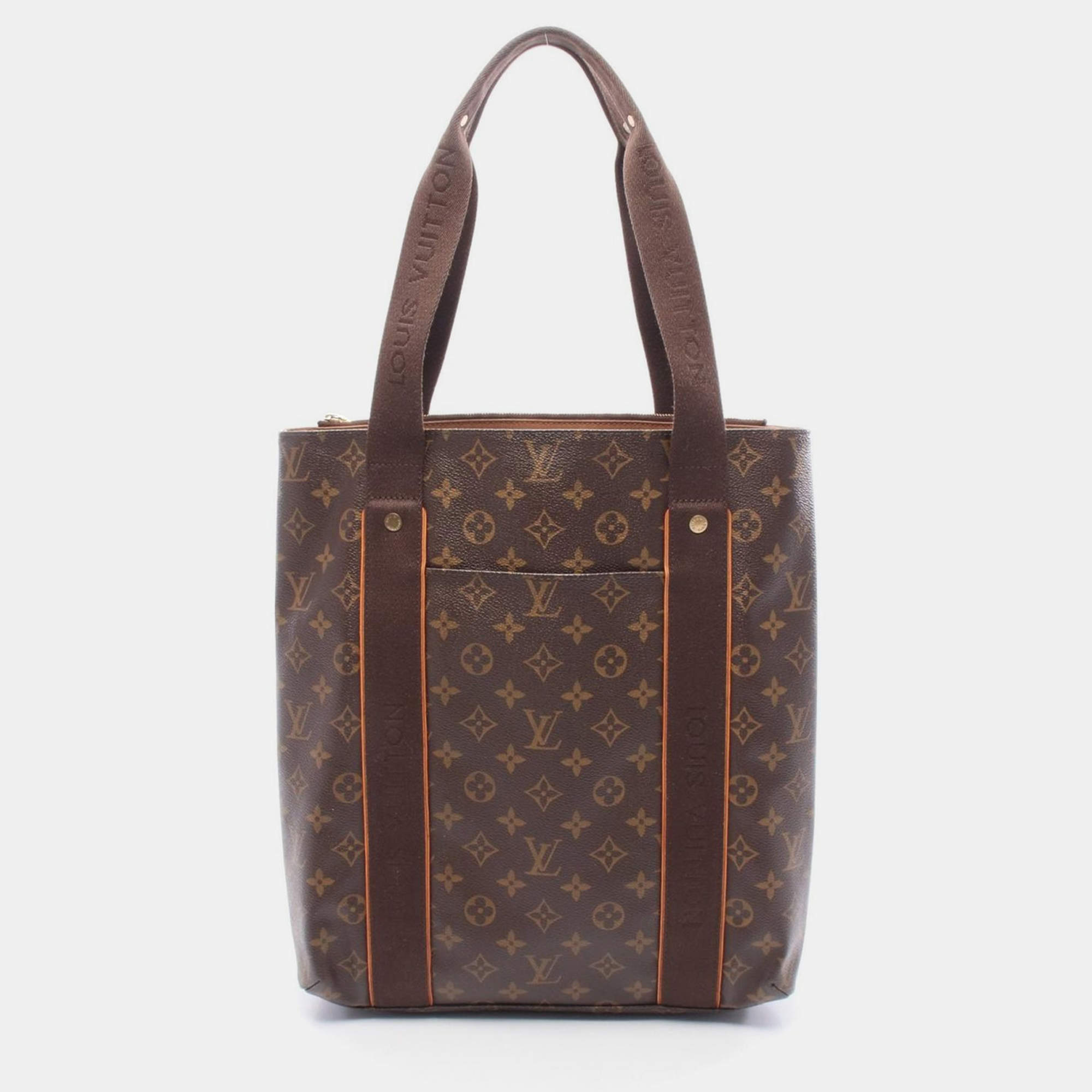 Pre Owned Louis Vuitton Cabas Beaubourg Shoulder Tote Handbag Monogram