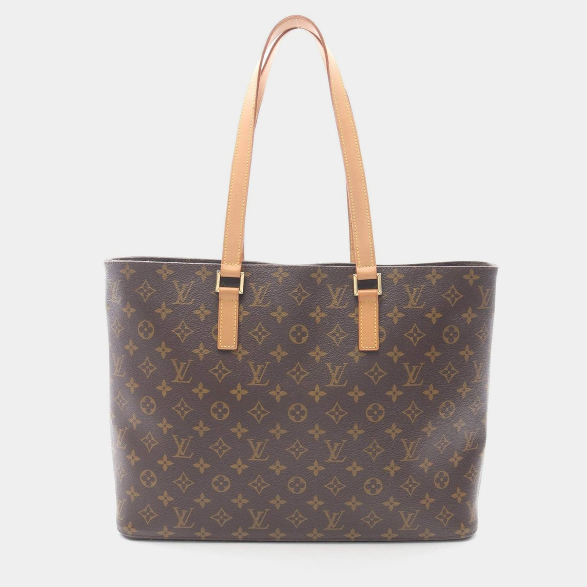 Pre Owned Louis Vuitton Luco Shoulder Tote Bag Monogram Canvas