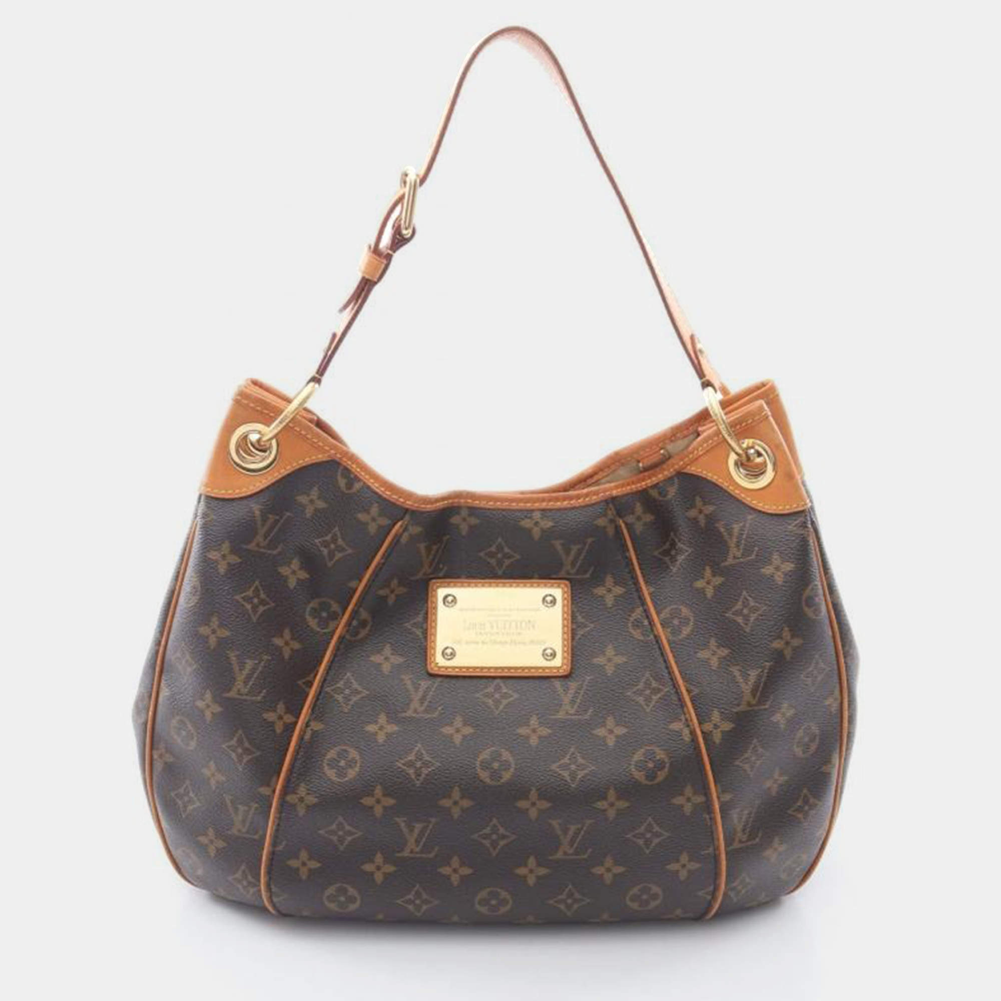 Pre Owned Louis Vuitton Galliera Pm Shoulder Bag Monogram Canvas Brown