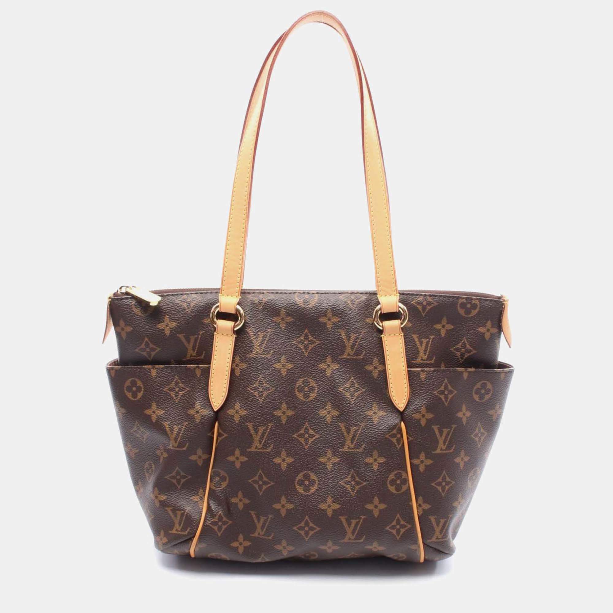 Pre Owned Louis Vuitton Totally Pm Shoulder Tote Bag Monogram Canvas Leather