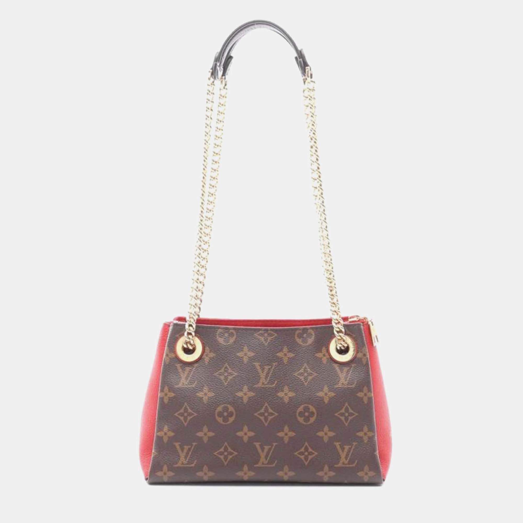 Pre Owned Louis Vuitton Surenne Bb Monogram Cerise