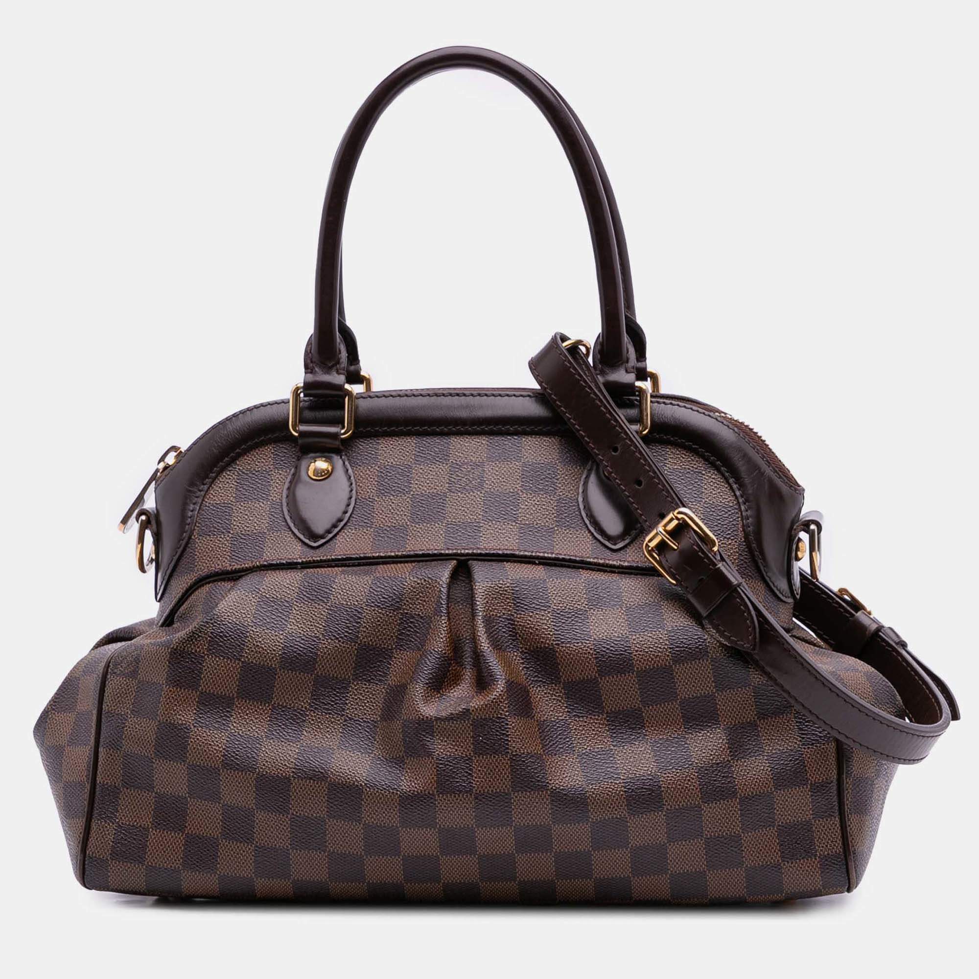 Pre Owned Louis Vuitton Brown Damier Ebene Trevi PM