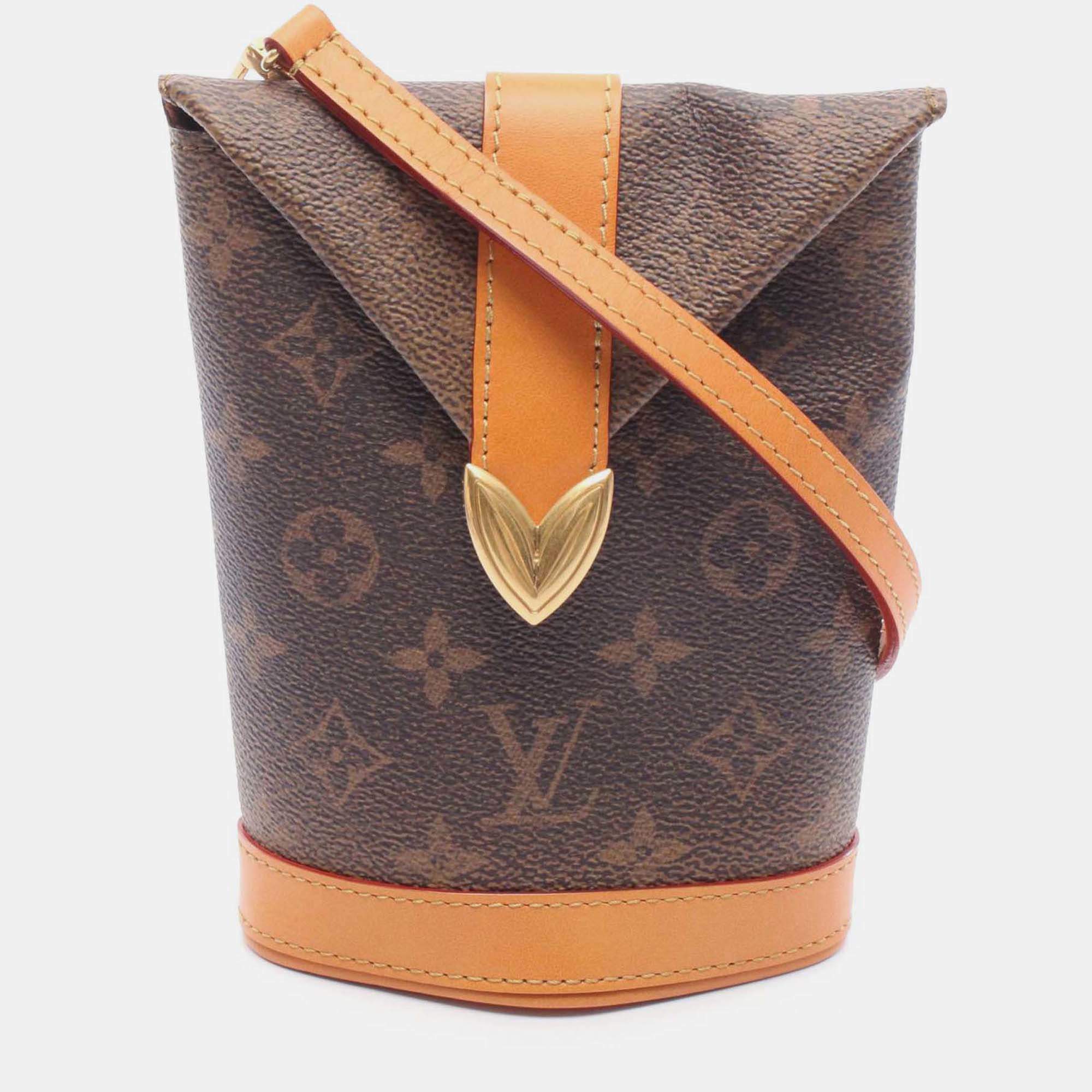 Pre Owned Louis Vuitton Brown Monogram Dust Envelope Pouch