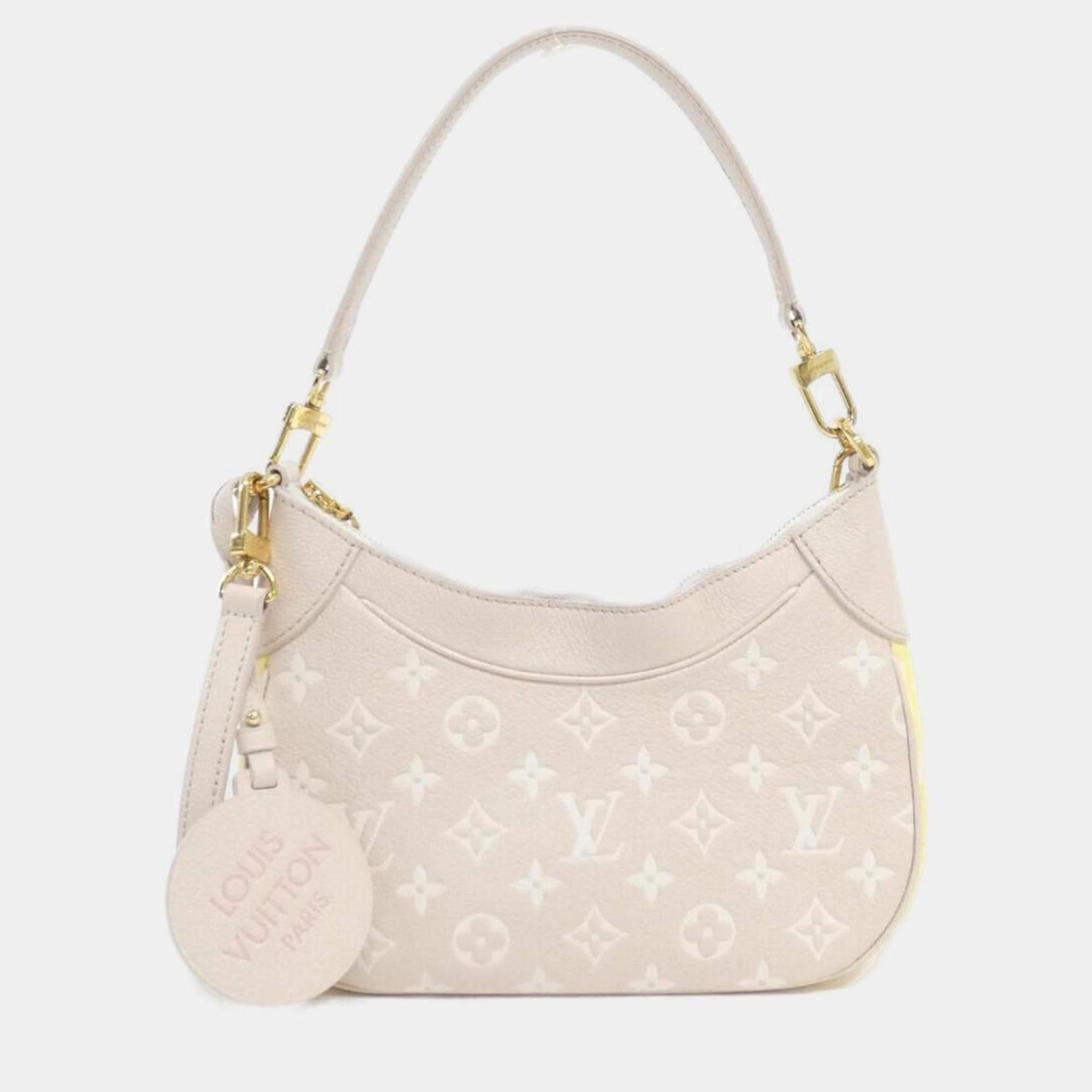 Pre Owned Louis Vuitton Bagatelle Beige Monogram Empreinte Shoulder Bag