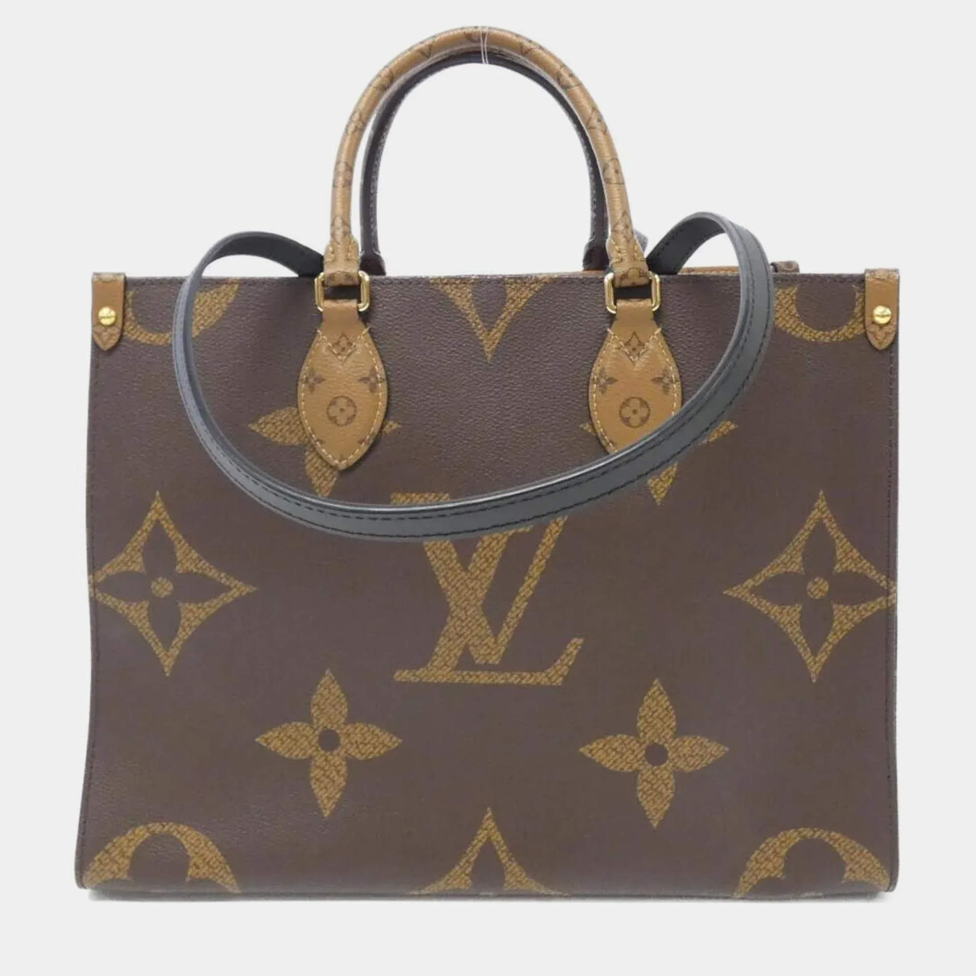 Pre Owned Louis Vuitton On The Go MM Monogram Giant Canvas Shoulder Bag