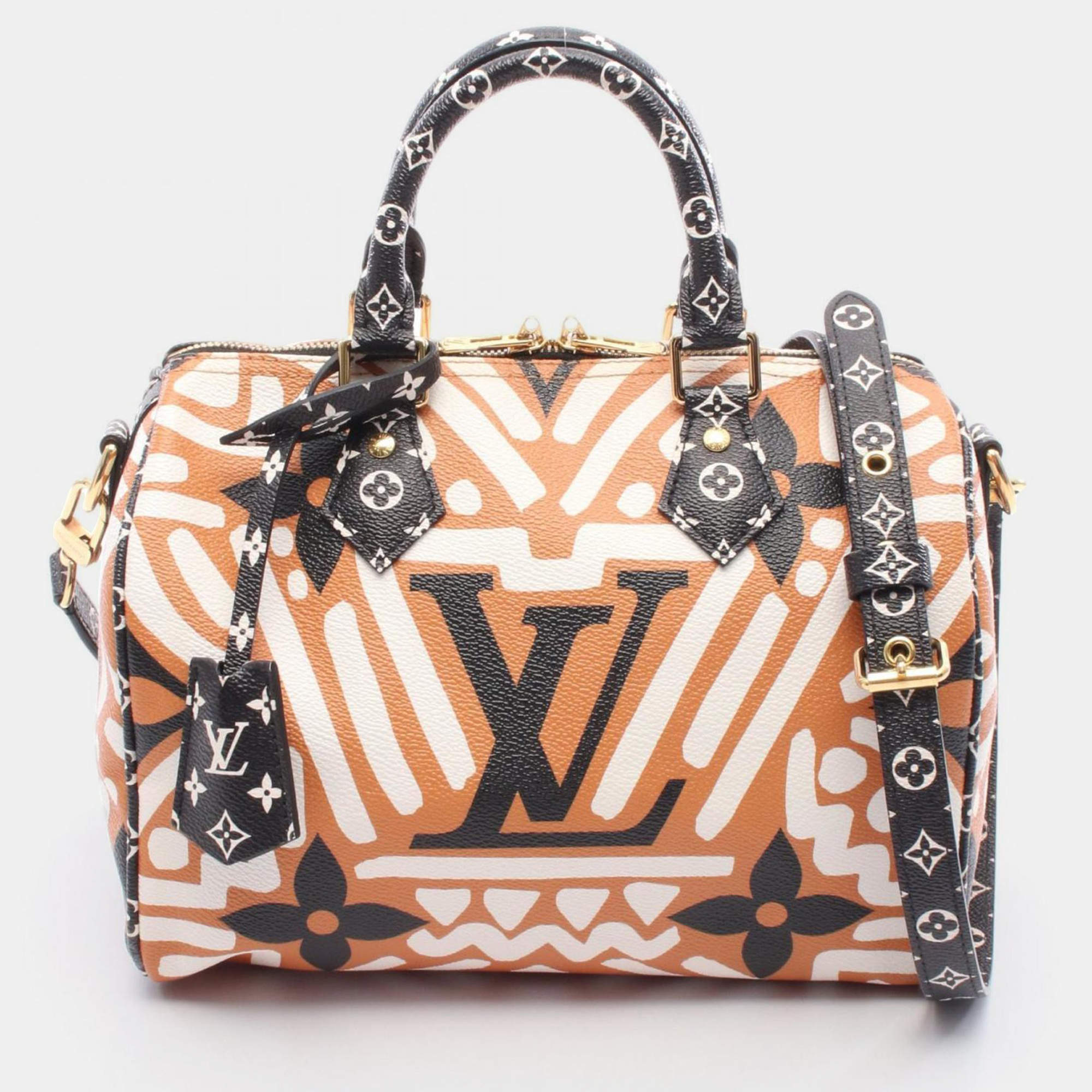 Pre Owned Louis Vuitton Speedy Bandouliere 25 Coated Multicolor Canvas Crafty Monogram Handbag
