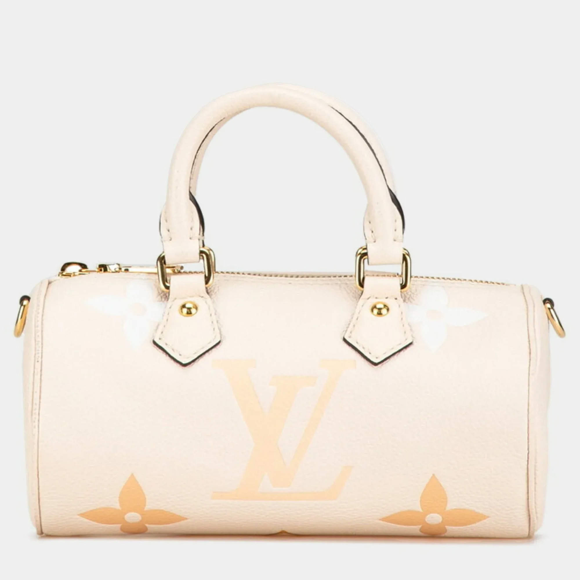 مملوكة مسبقًا حقيبة لوي فيتون مونوغرام إمبوانت بابيلون بي بي حقيبة كتف كريم زعفران جلد العجل المحبب