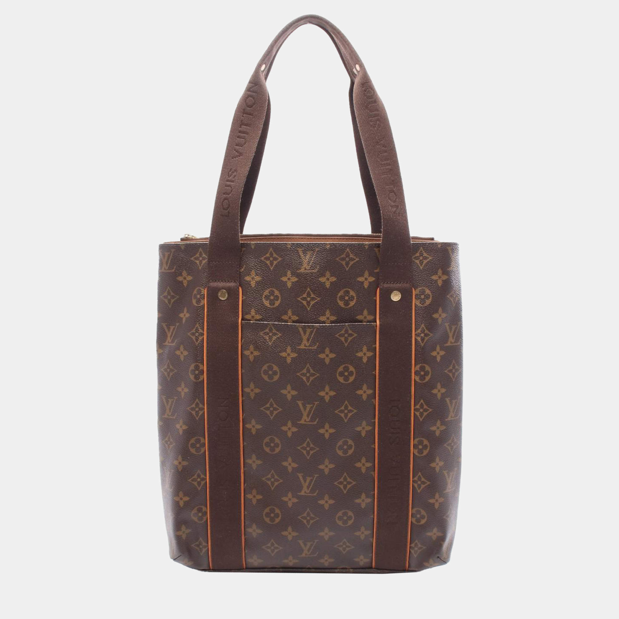 Pre Owned Louis Vuitton Brown Monogram Cabas Beaubourg