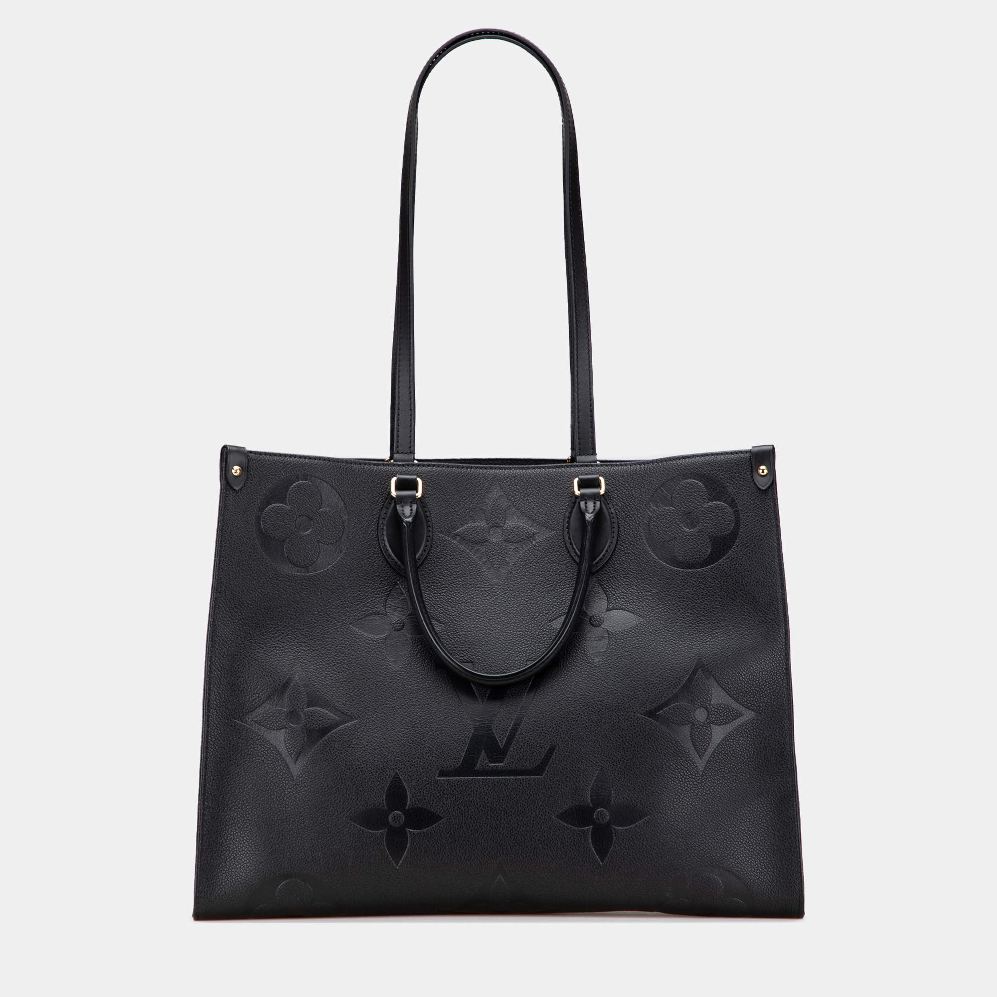 Pre Owned Louis Vuitton Black Monogram Empreinte Onthego GM