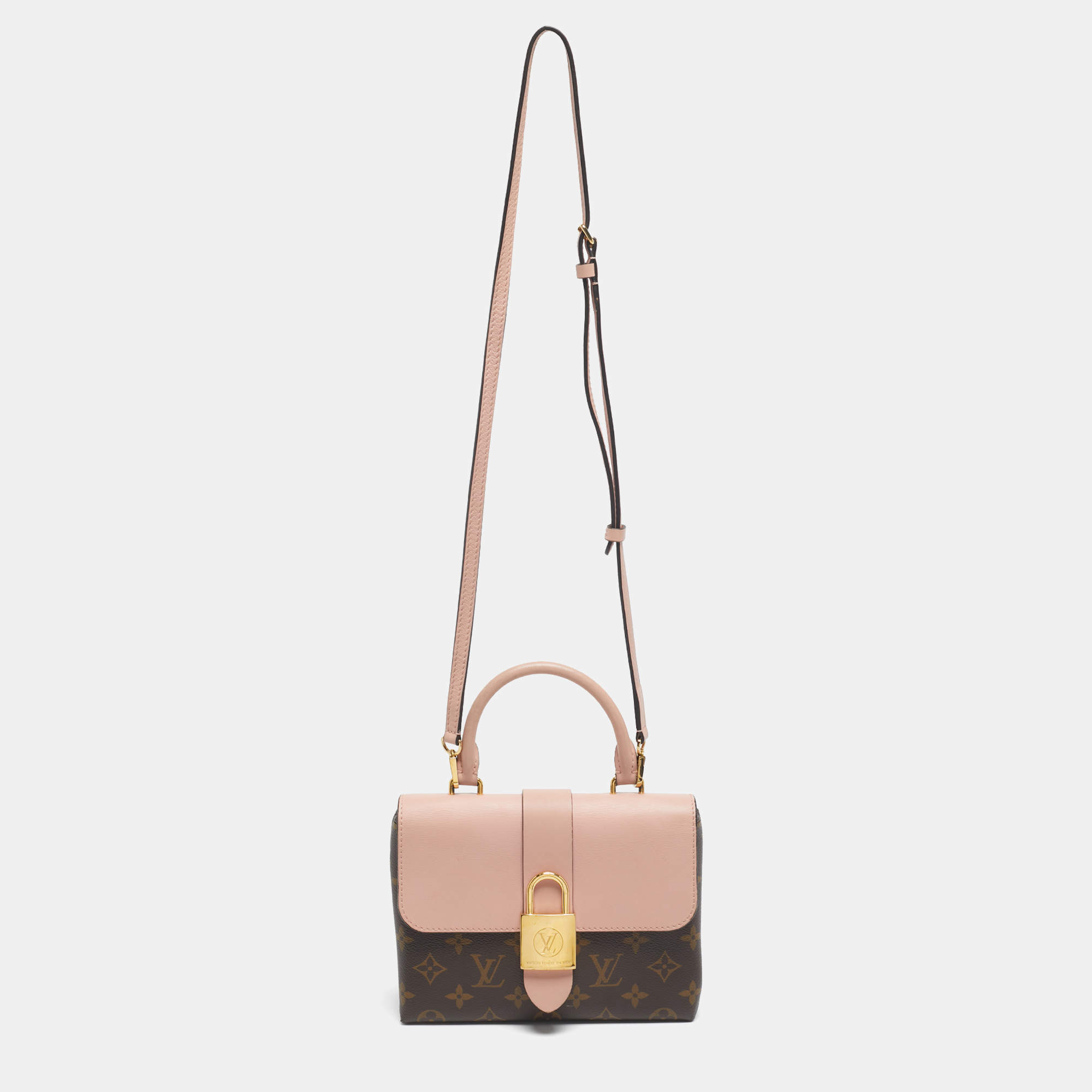 Pre Owned Louis Vuitton Rose Poudre Monogram Canvas Locky BB Bag