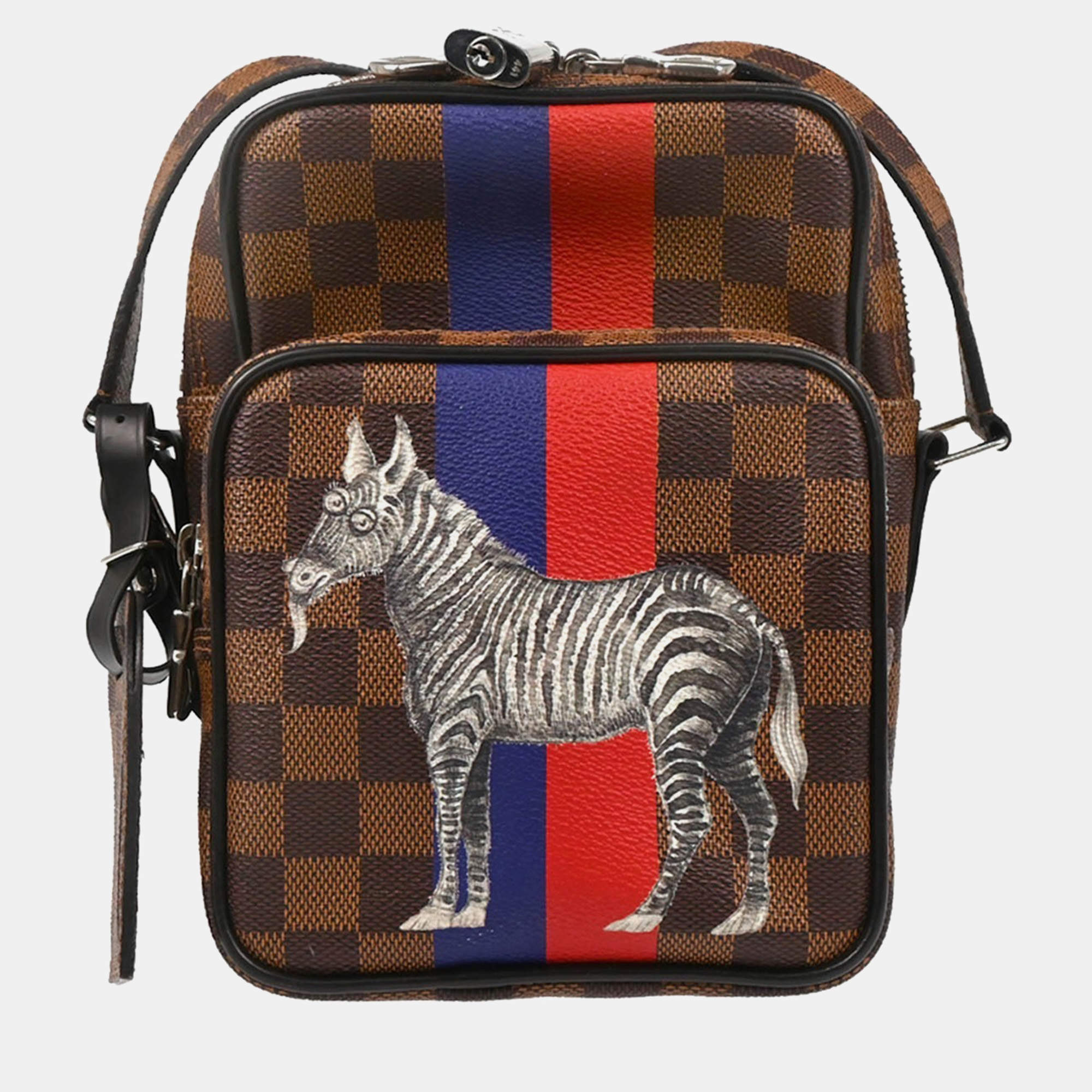 Pre Owned Louis Vuitton Amazon Damier Ebene Canvas Crossbody Bag